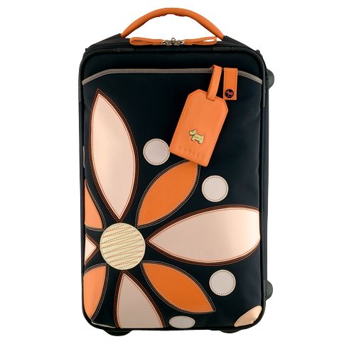 Radley Sunshine Trolley Case, Black/Orange