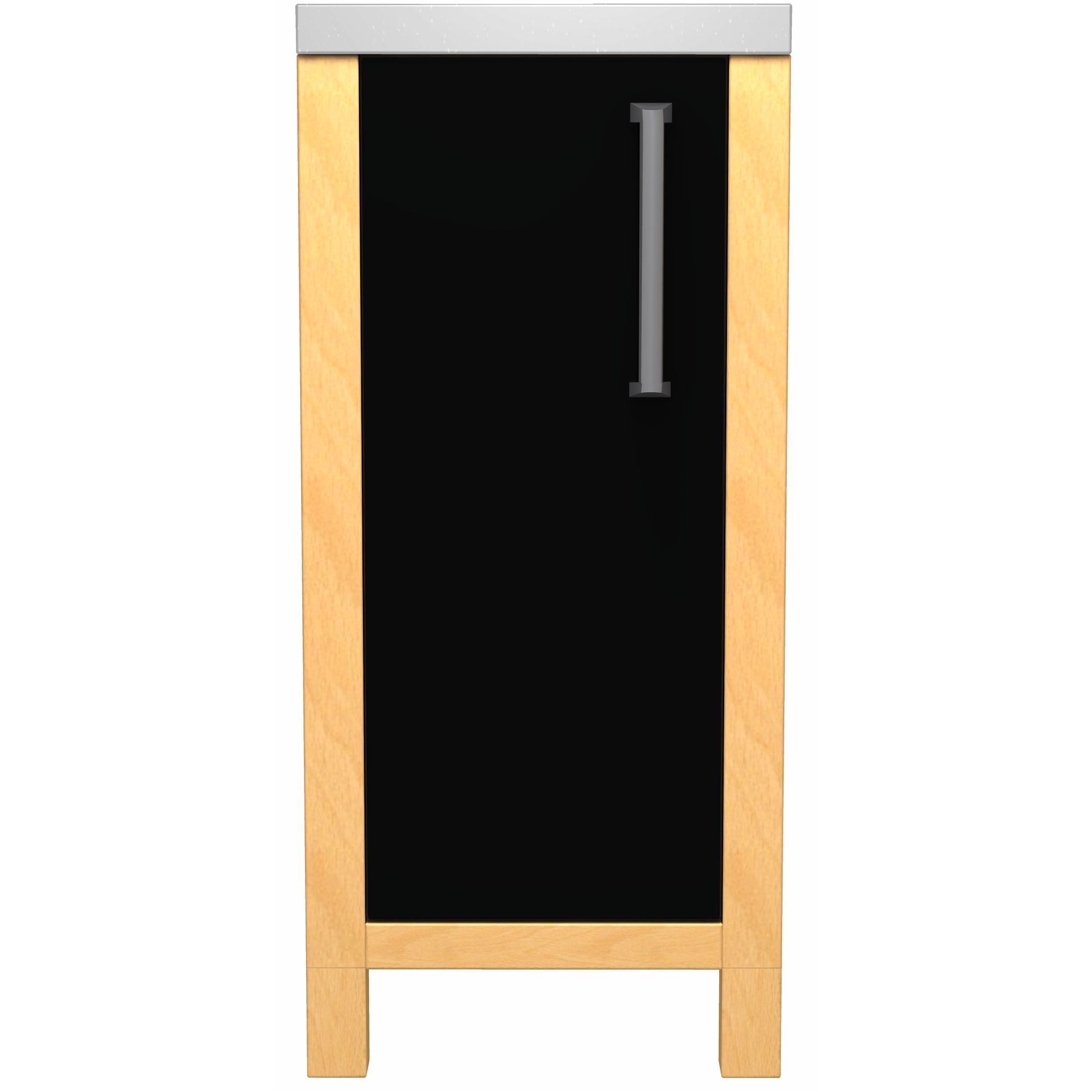 John Lewis FSBH40L 400mm Hi Line Single Base Freestanding Kitchen Unit Left Hand Hinge Black