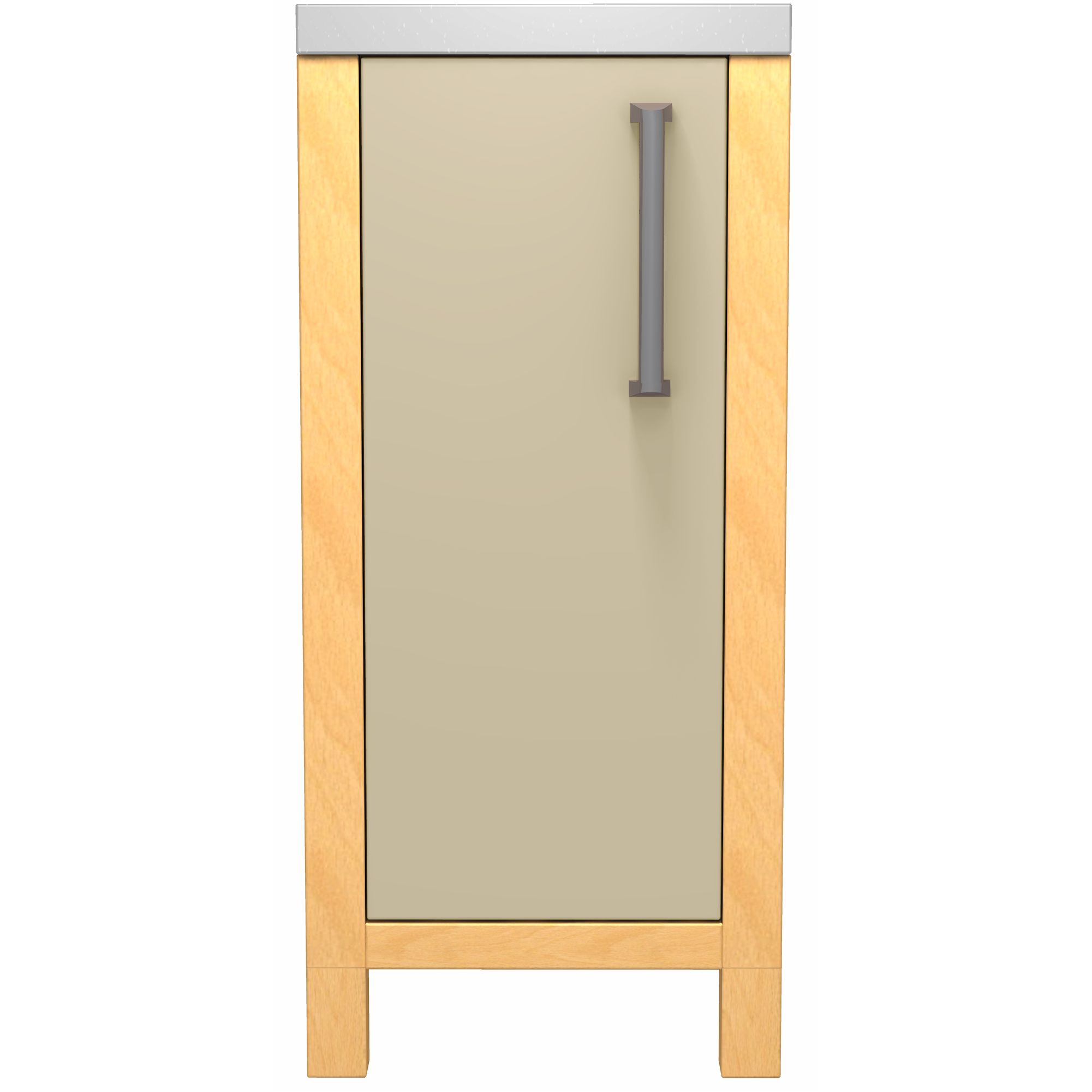 John Lewis FSBH40L 400mm Hi Line Single Base Freestanding Kitchen Unit Left Hand Hinge Cappuccino
