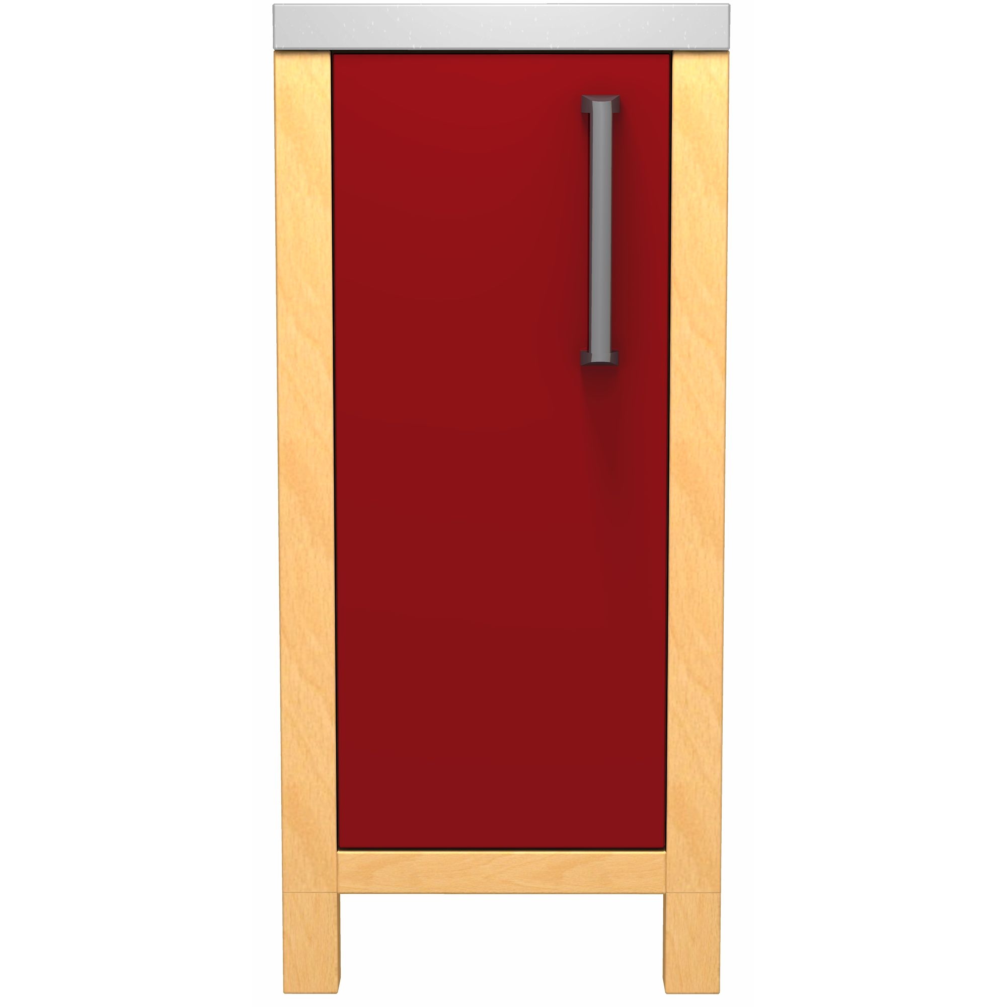 John Lewis FSBH40L 400mm Hi Line Single Base Freestanding Kitchen Unit Left Hand Hinge Burgundy