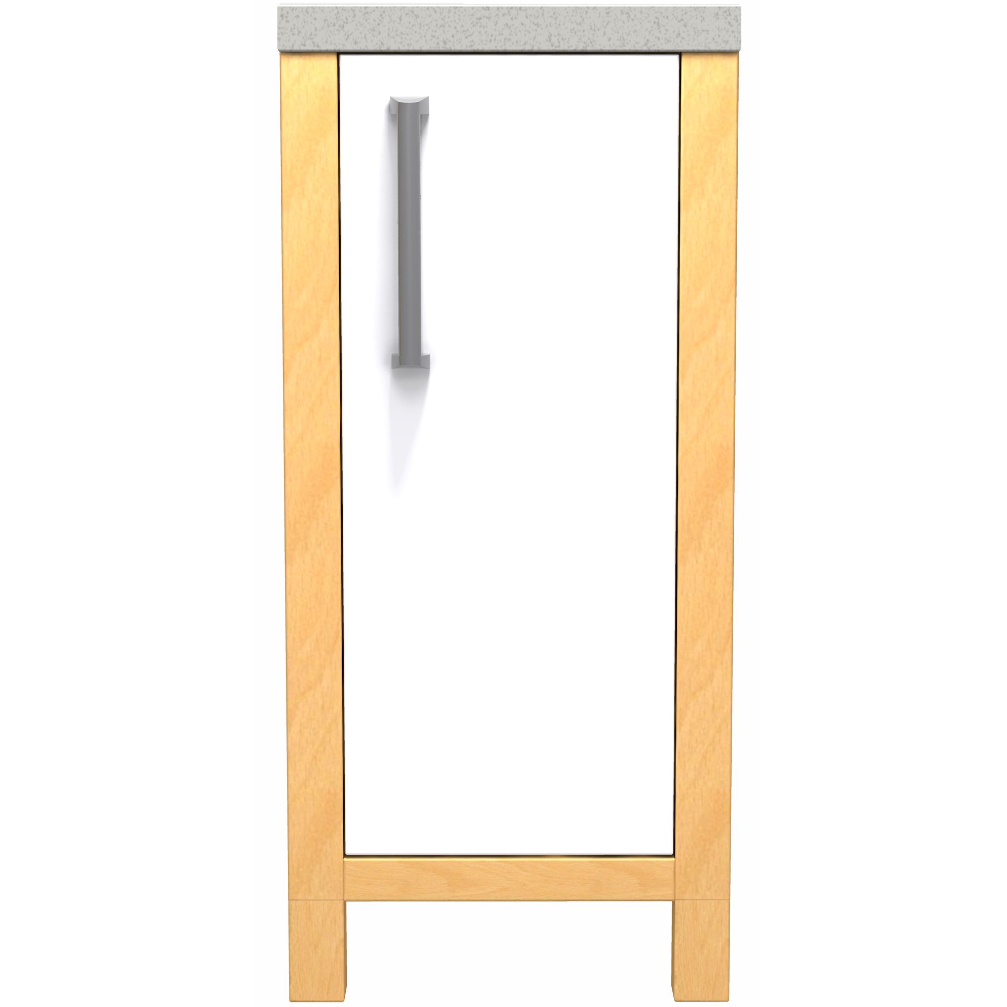 John Lewis FSBH40L 400mm HiLine Single Base Freestanding Kitchen Unit LeftHand Hinge White