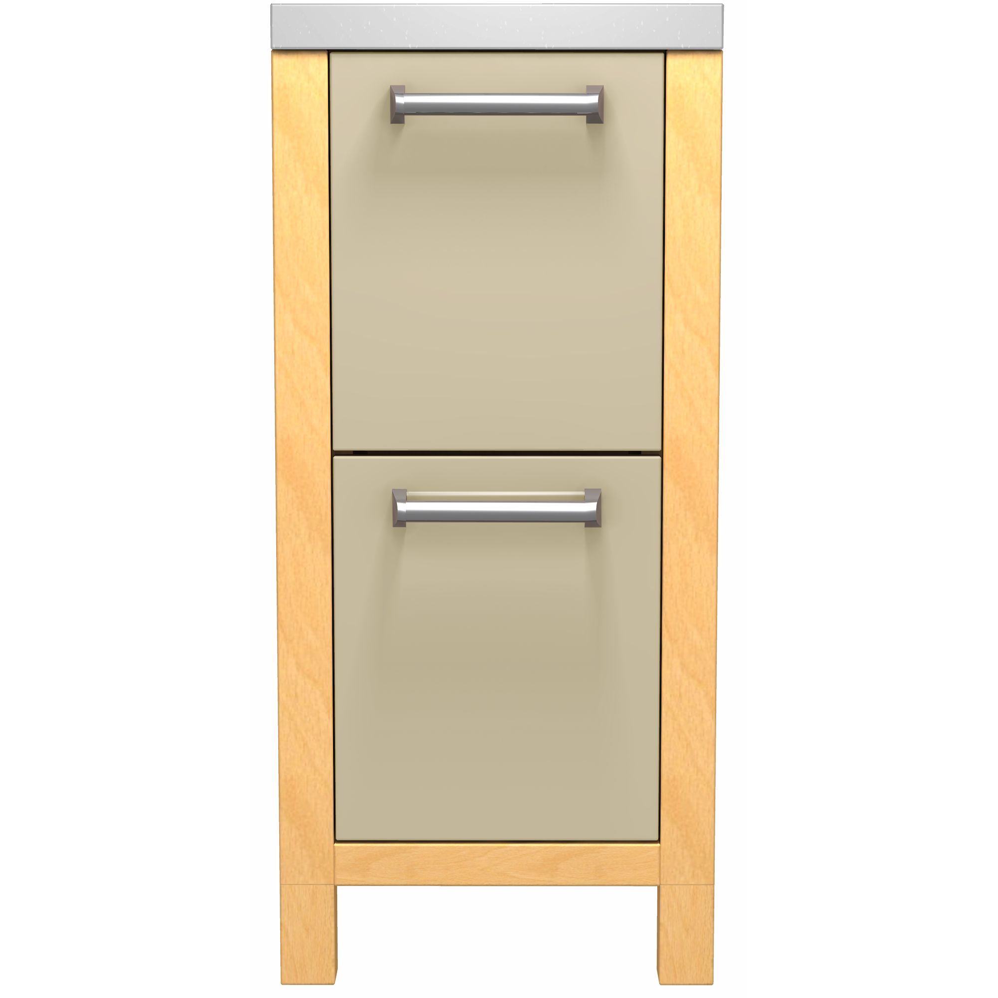 John Lewis FSDG70 700mm 2Drawer Base Freestanding Kitchen Unit Cappuccino