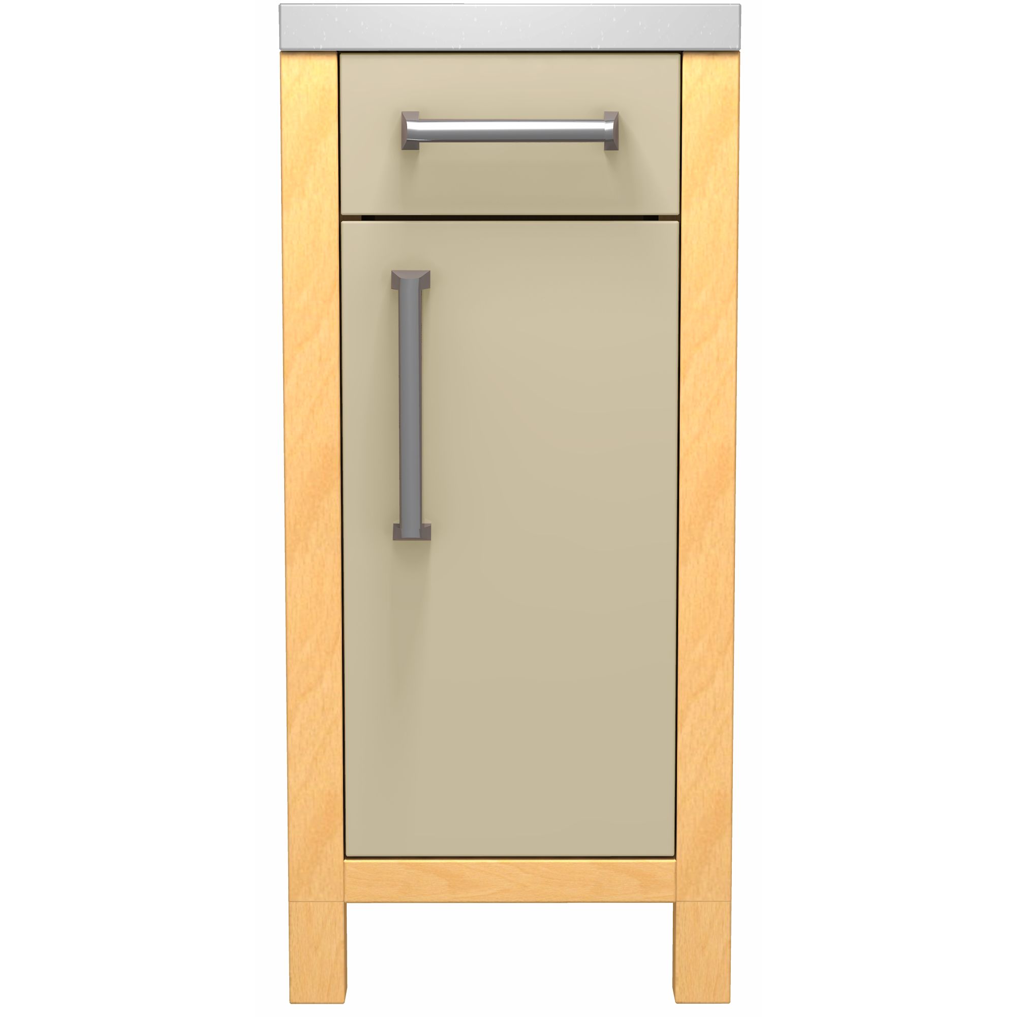 John Lewis FSBD40R 400mm Drawline Base Freestanding Kitchen Unit, Right-Hand Hinge, Cappuccino