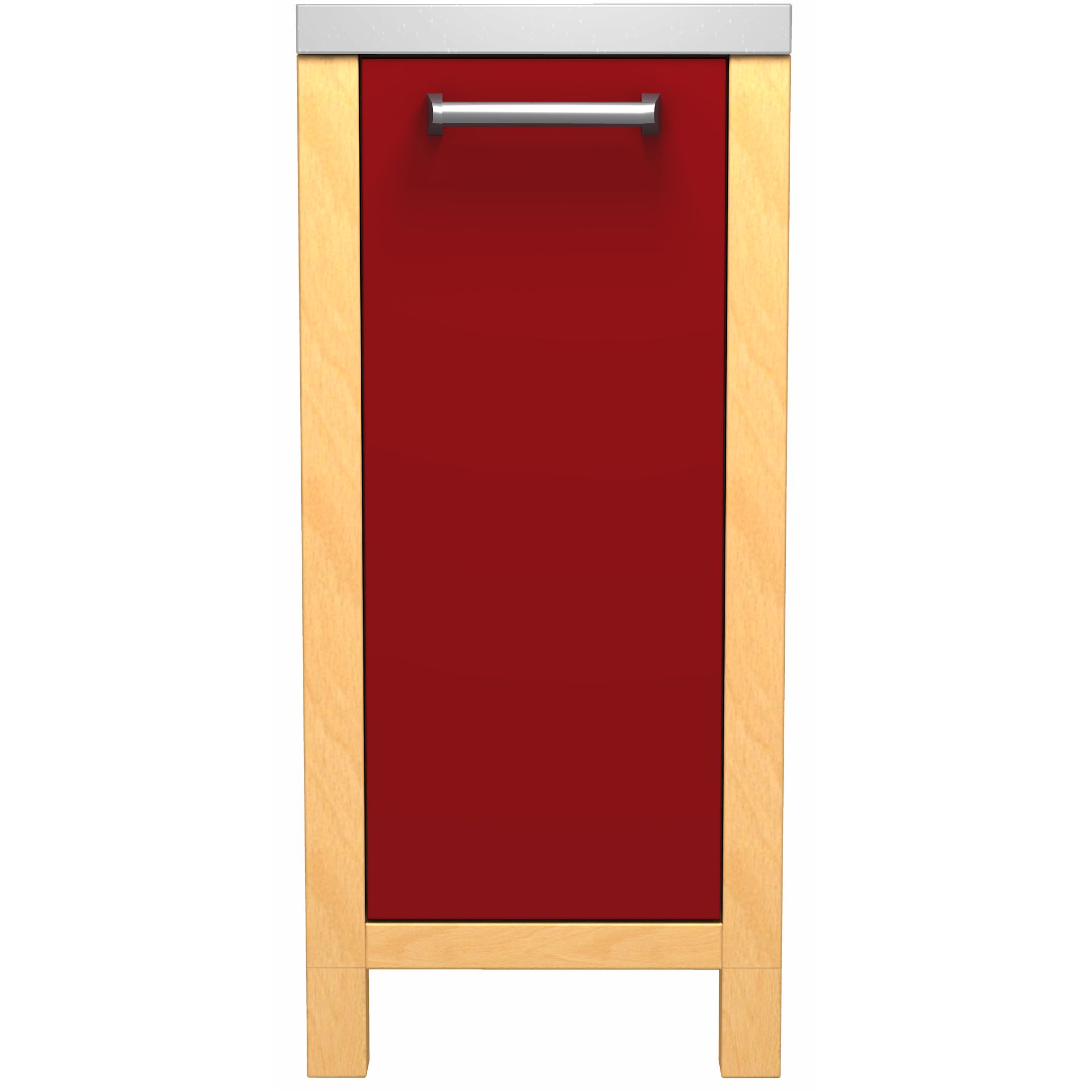 John Lewis FSBPWBH 400mm Pull-Out Bin Base Freestanding Kitchen Unit, Burgundy