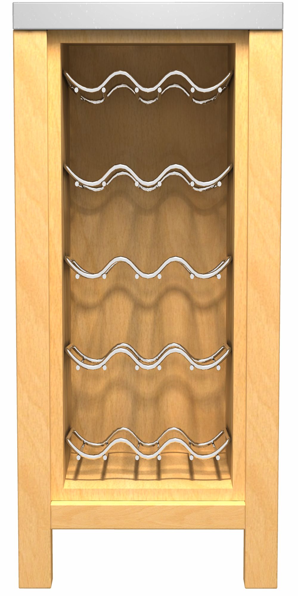 John Lewis FSBWC 400mm Chrome Base Wine Rack Freestanding Kitchen Unit