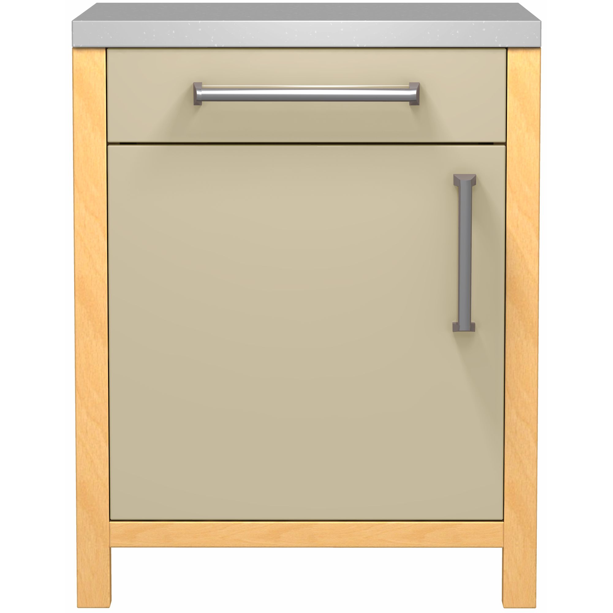 John Lewis FSBD70L 700mm Drawline Base Freestanding Kitchen Unit, Left-Hand Hinge, Cappuccino