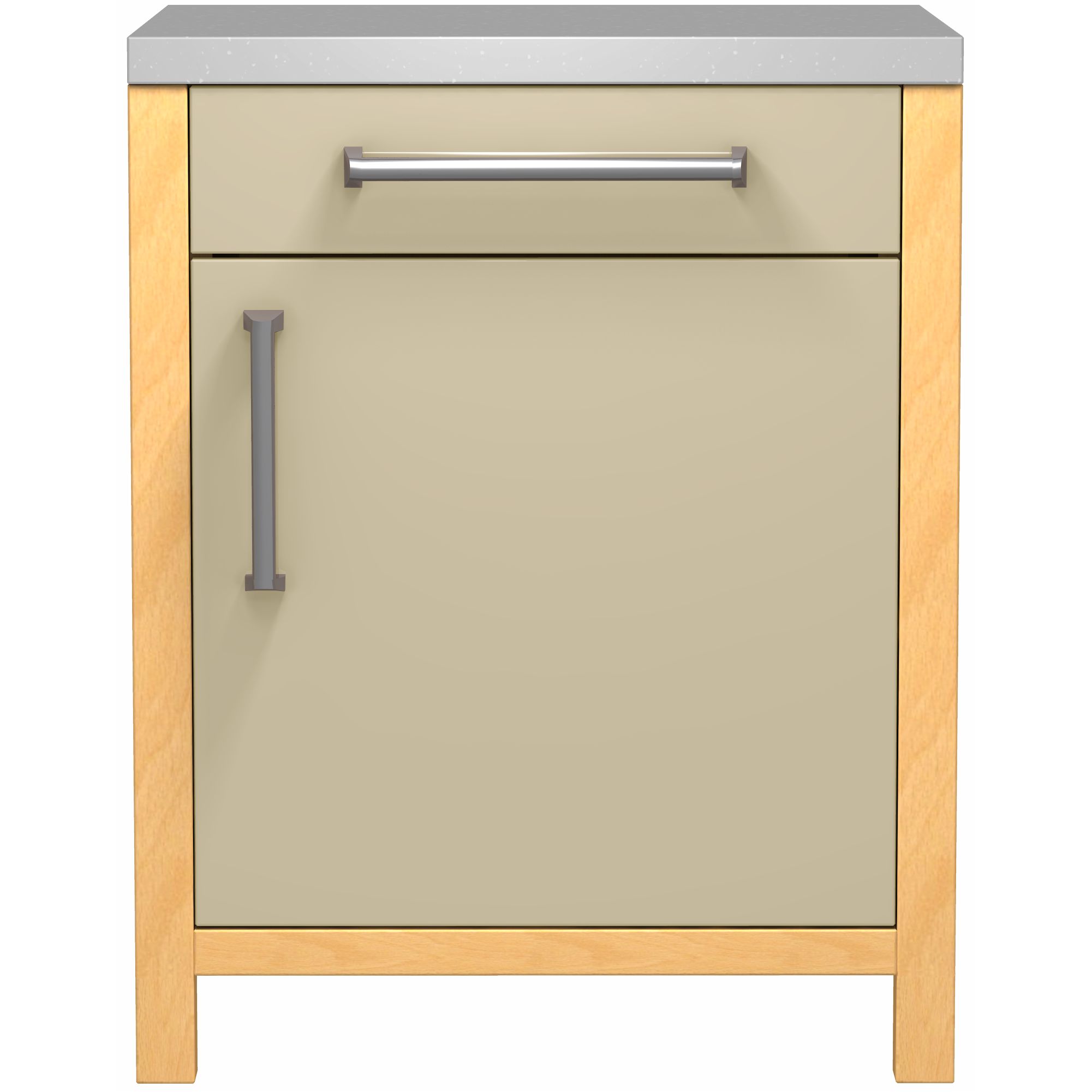 John Lewis FSBD70R 700mm Drawline Base Freestanding Kitchen Unit, Right-Hand Hinge, Cappuccino
