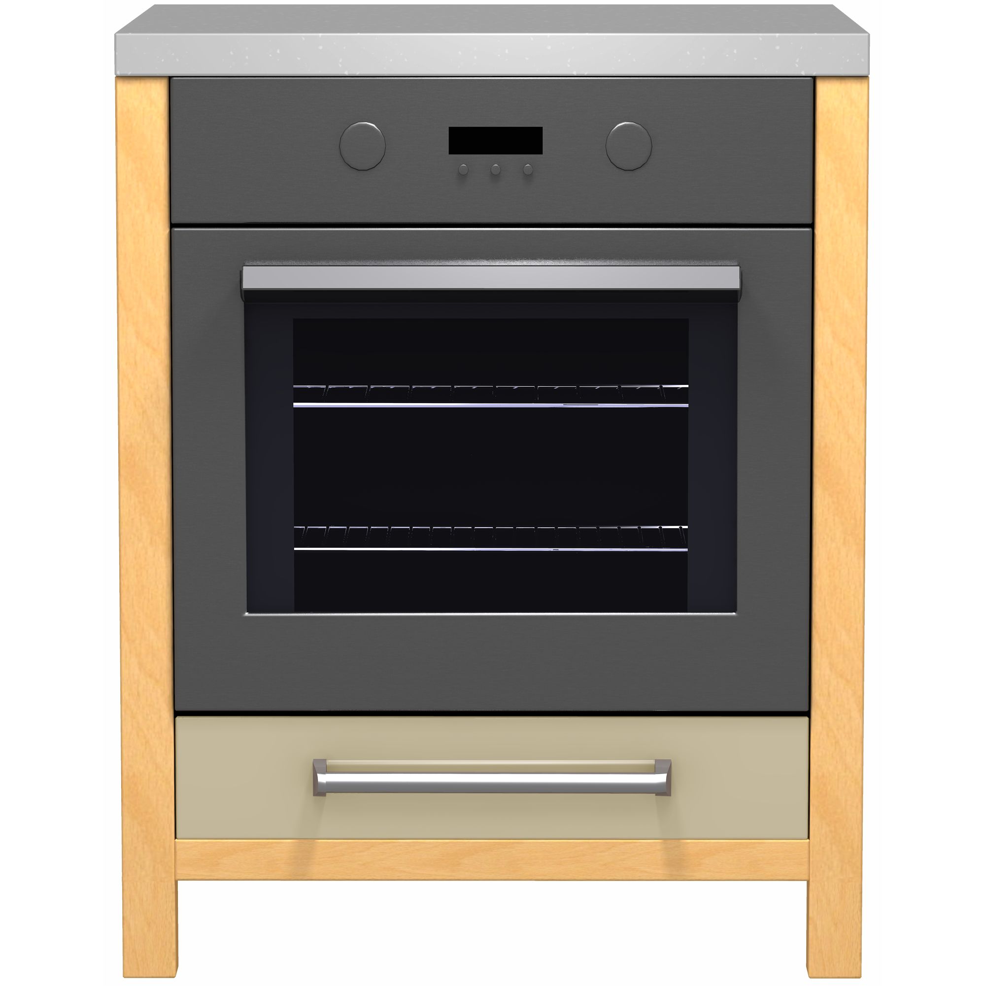 John Lewis FSBUOST70 700mm Under Oven Freestanding Kitchen Unit, Cappuccino