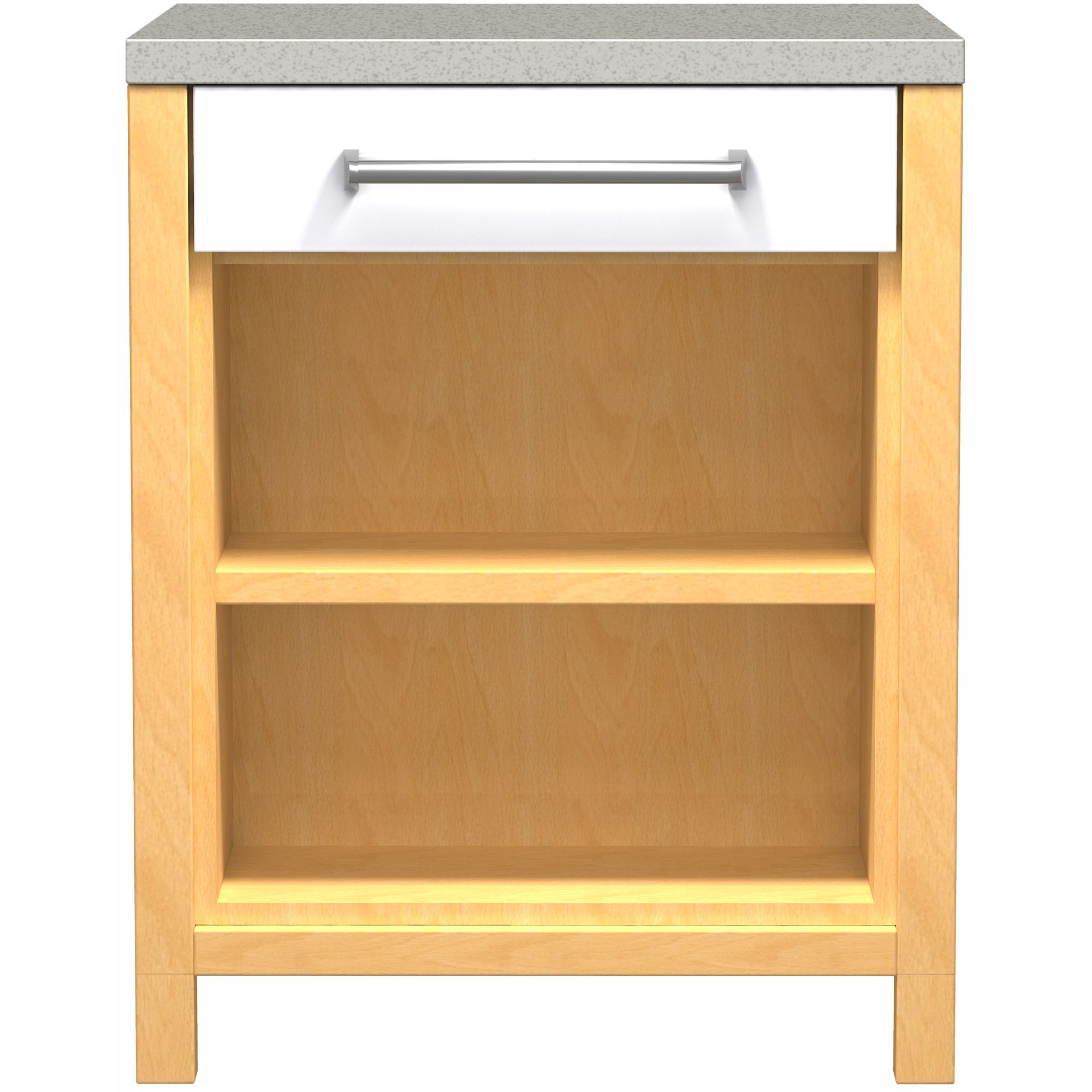 John Lewis FSBDOS110 1100mm Drawline Open Display Base Freestanding Kitchen Unit White