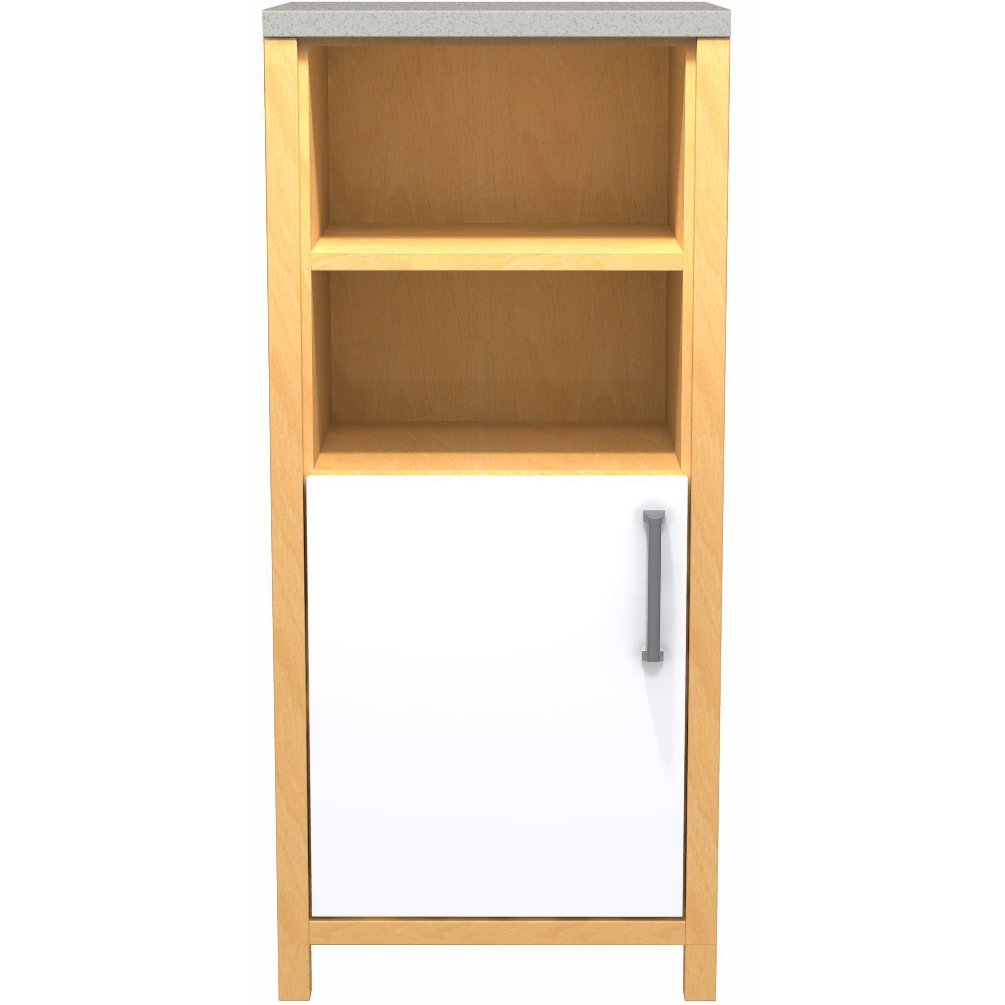 John Lewis FSLOS7015L 700mm Larder Open Freestanding Kitchen Unit LeftHand Hinge White