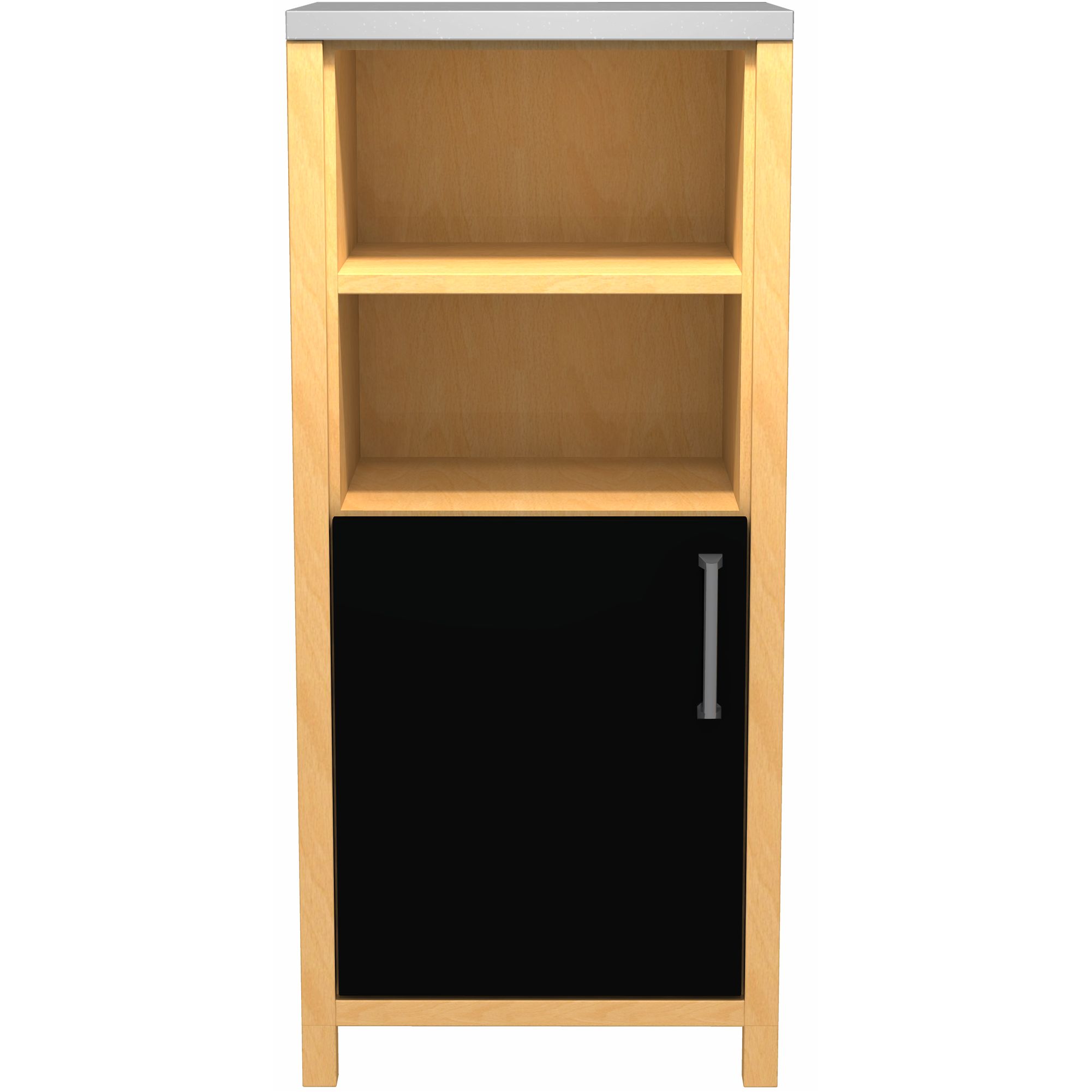 John Lewis FSLOS7015L 700mm Larder Open Freestanding Kitchen Unit LeftHand Hinge Black