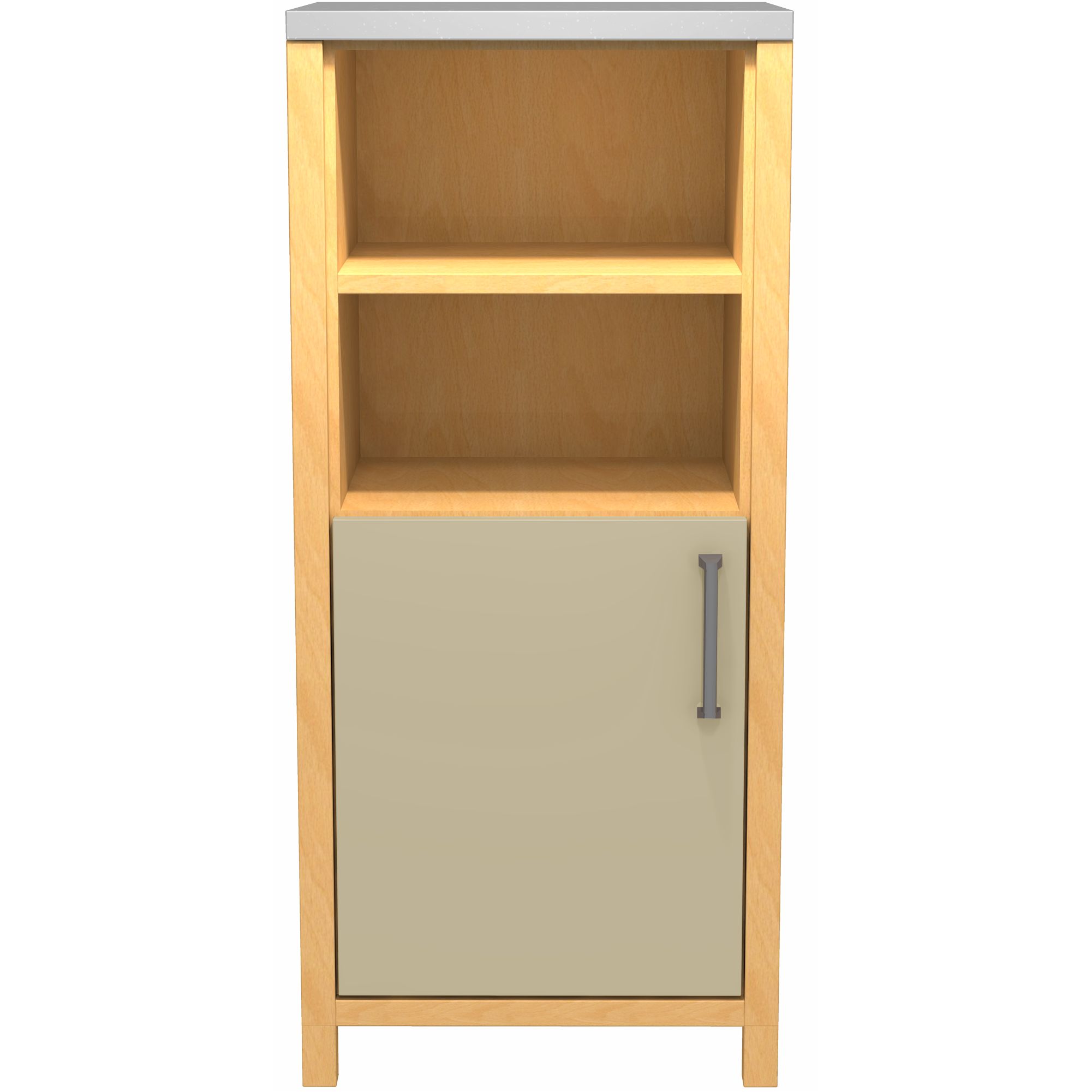 John Lewis FSLOS7015L 700mm Larder Open Freestanding Kitchen Unit LeftHand Hinge Cappuccino