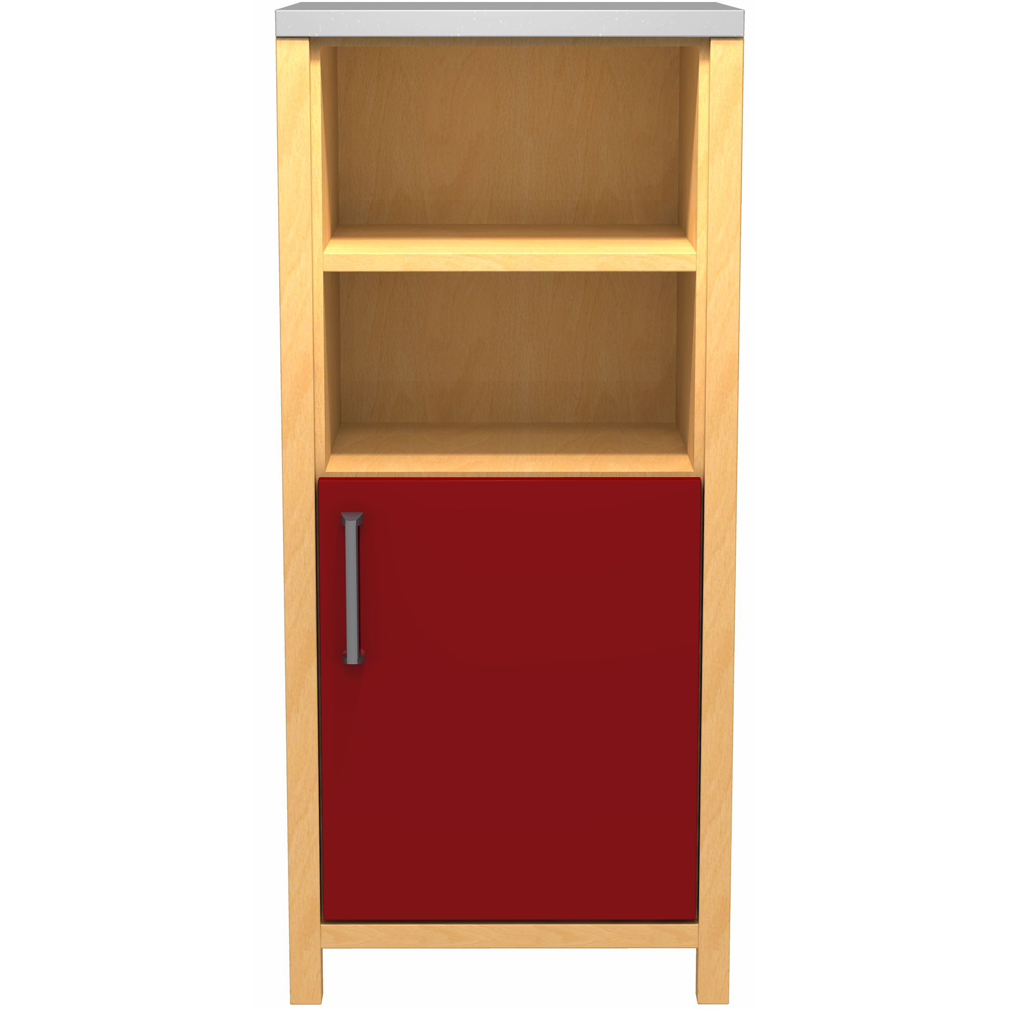 John Lewis FSLOS70/15L 700mm Larder Open Freestanding Kitchen Unit, Right-Hand Hinge, Burgundy