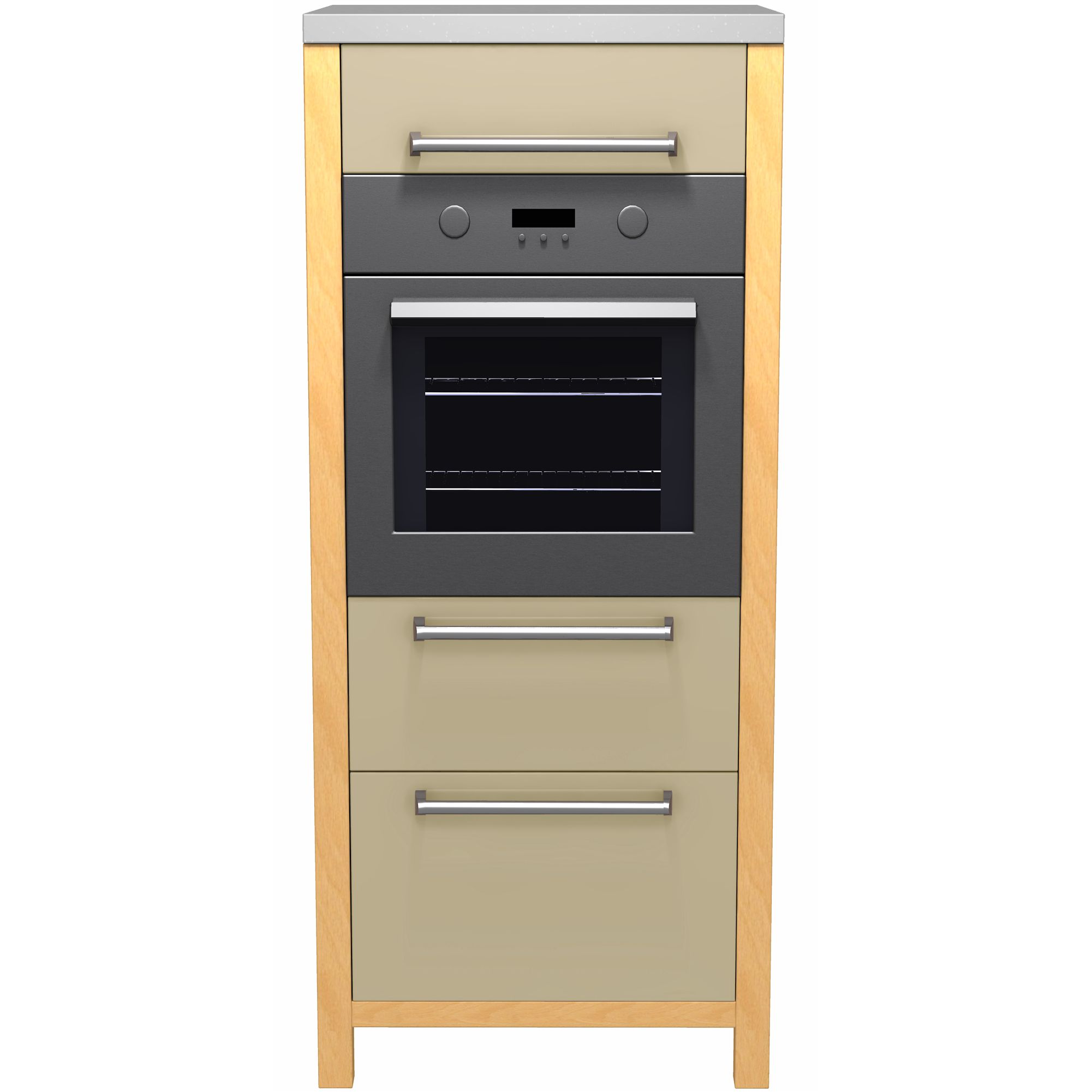 John Lewis FSAP70/15/09 700mm Single Oven Freestanding Kitchen Unit, Cappuccino