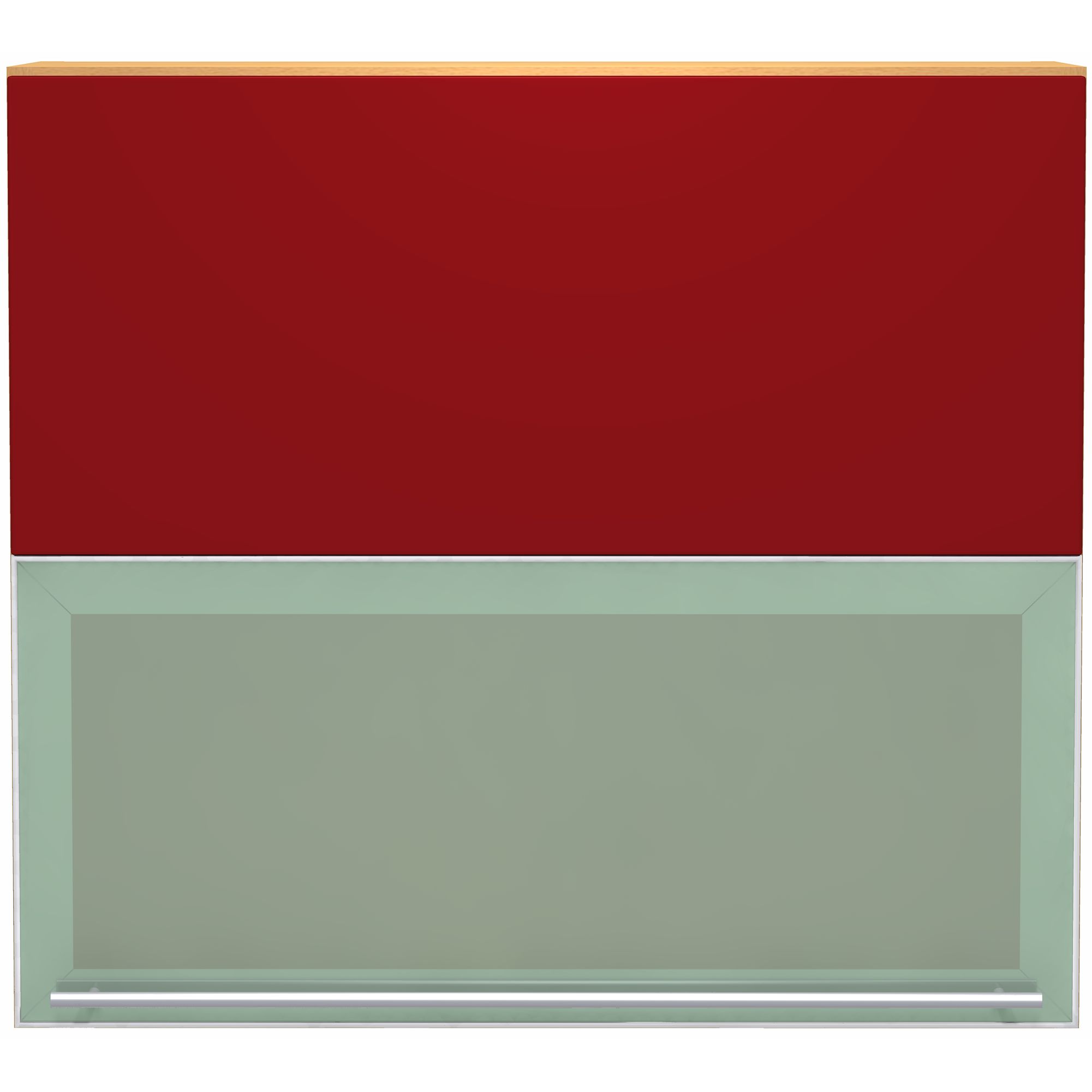 John Lewis FSWVD80/72 800mm Bi-Fold Kitchen Wall Unit, Burgundy