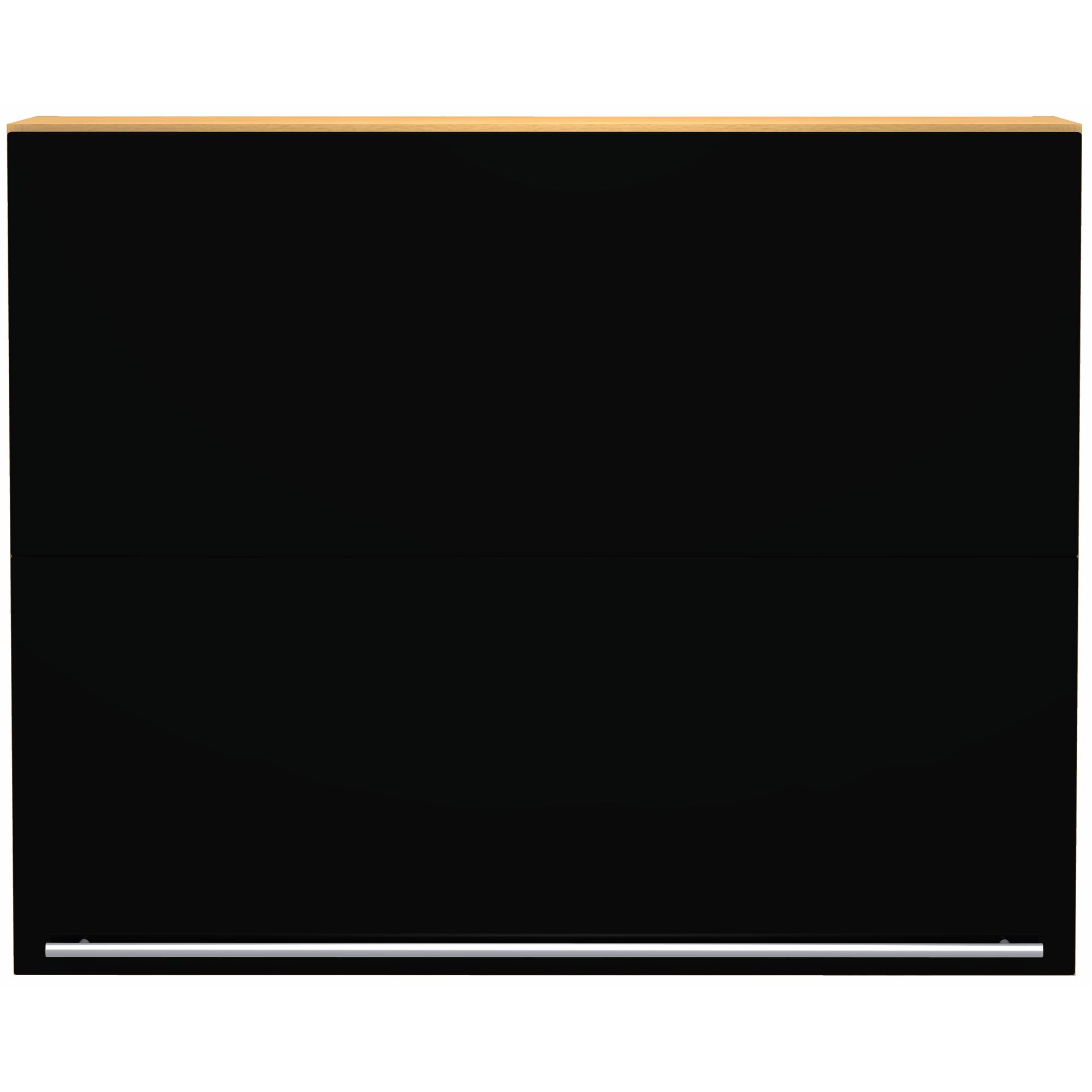 John Lewis FSWVD90/72 900mm Bi-Fold Kitchen Wall Unit, Black