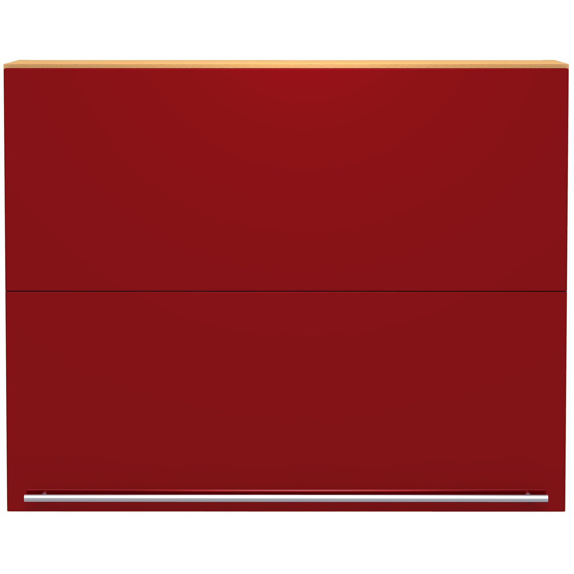 John Lewis FSWVD90/72 900mm Bi-Fold Kitchen Wall Unit, Burgundy