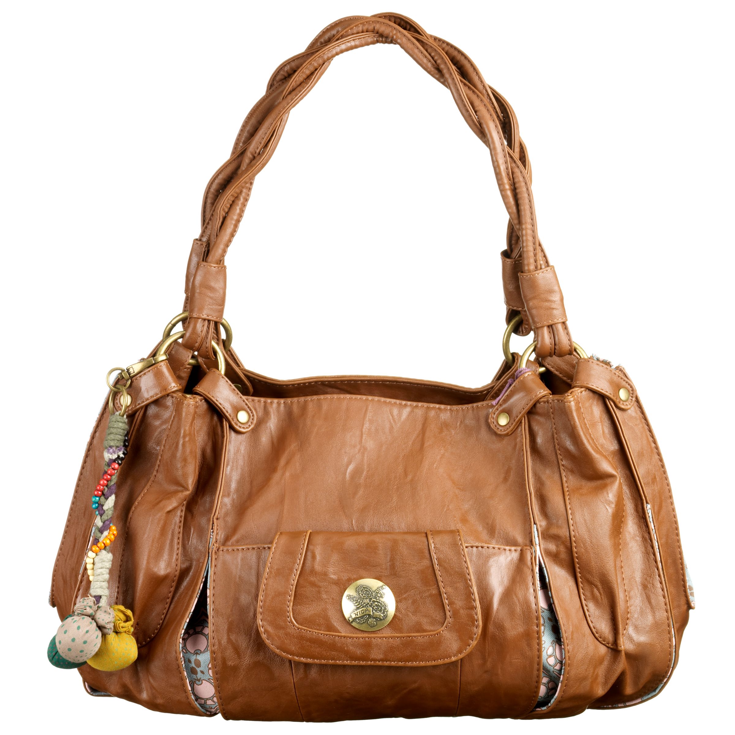 Nica Lucy Pleated Slouch Tote Handbag