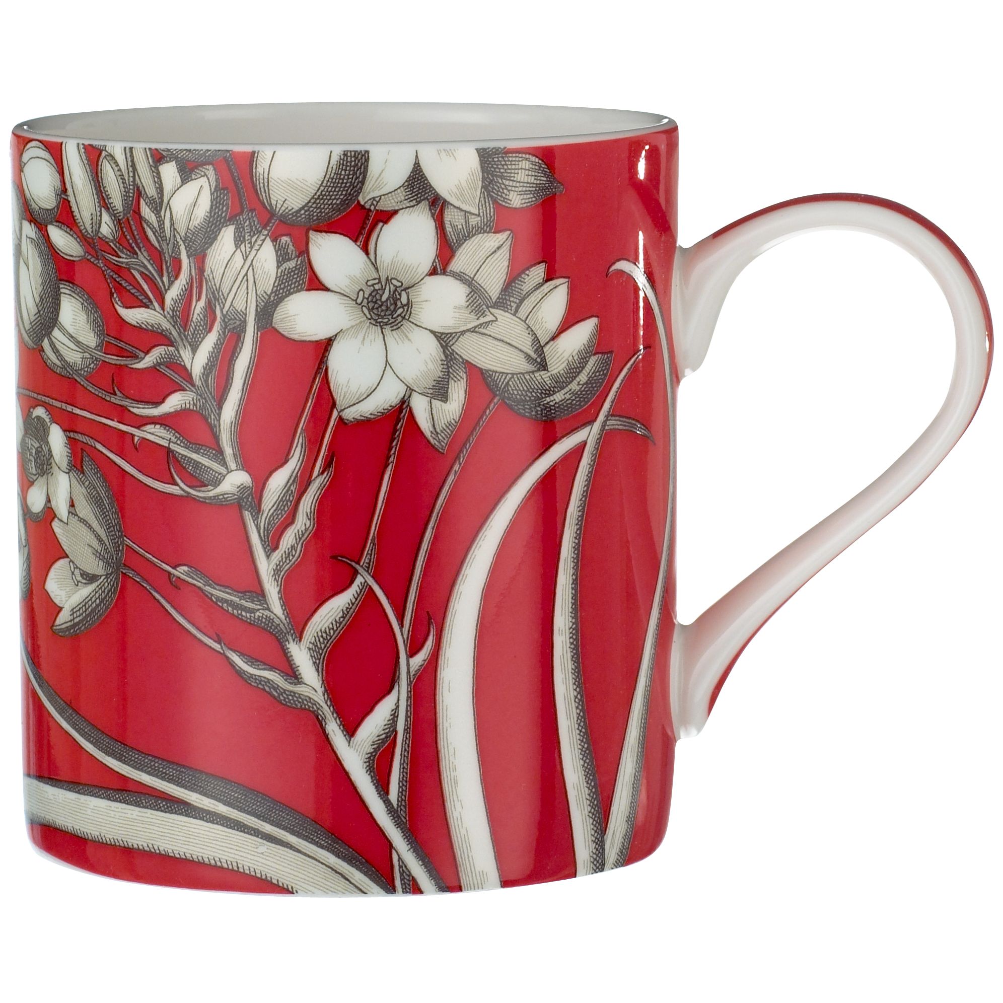 Sanderson Etchings and Roses Mug Coral