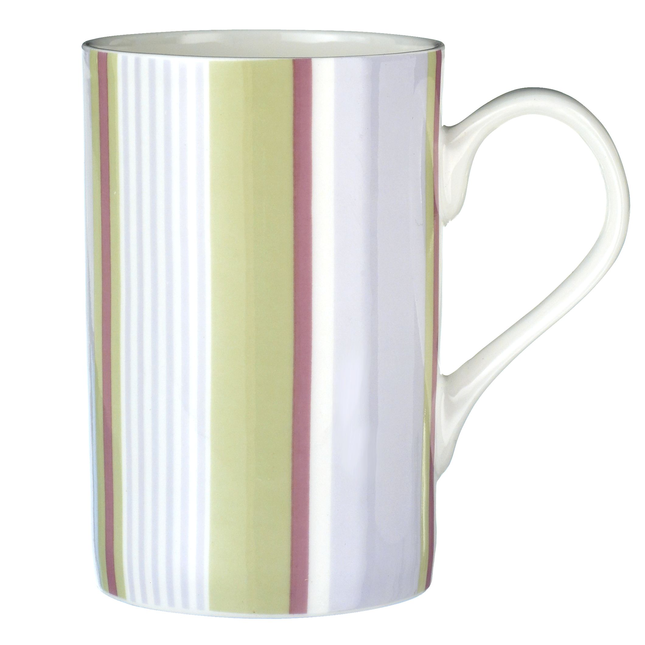 John Lewis Ticking Stripe Mug Lilac