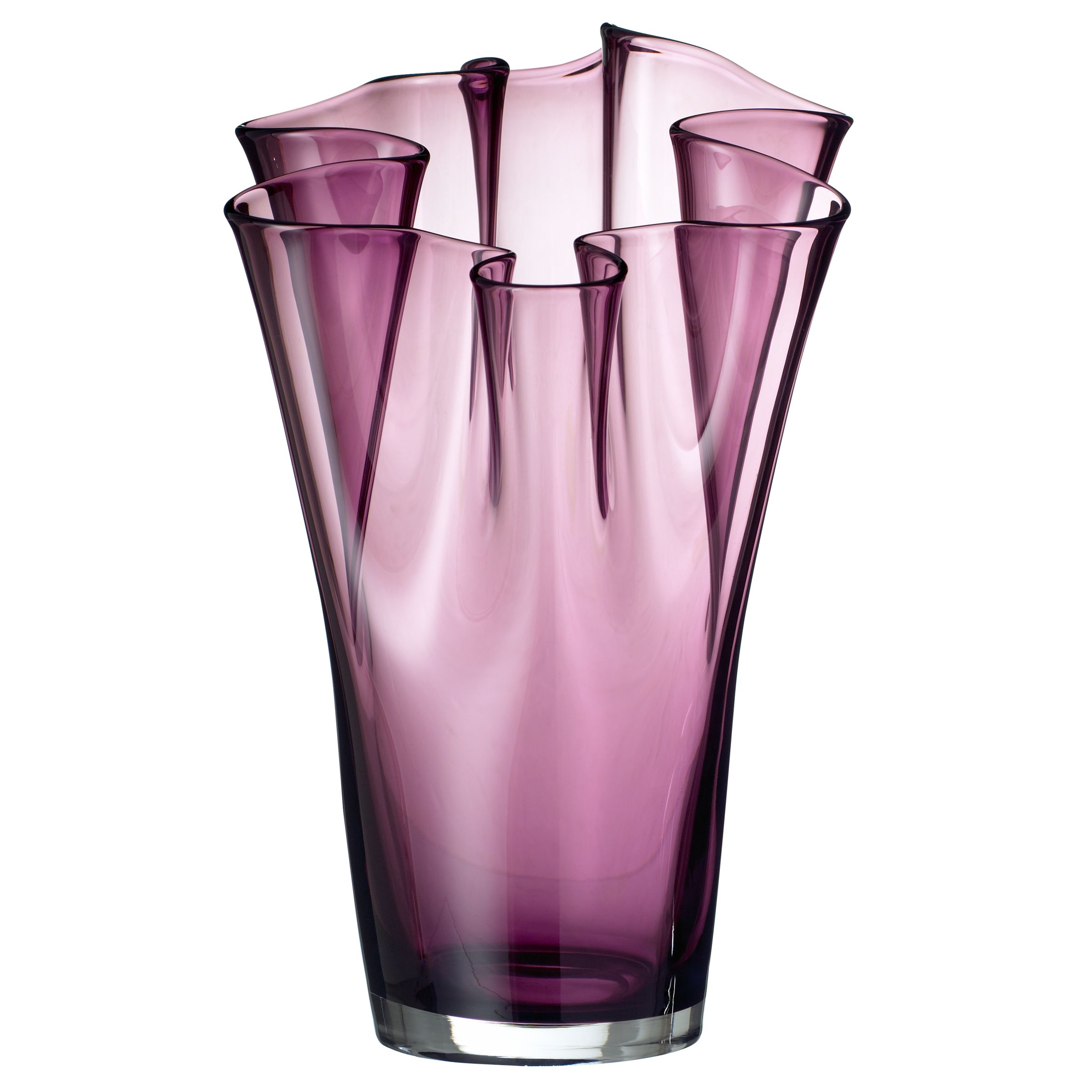 LSA Handkerchief Vase Amethyst 30cm