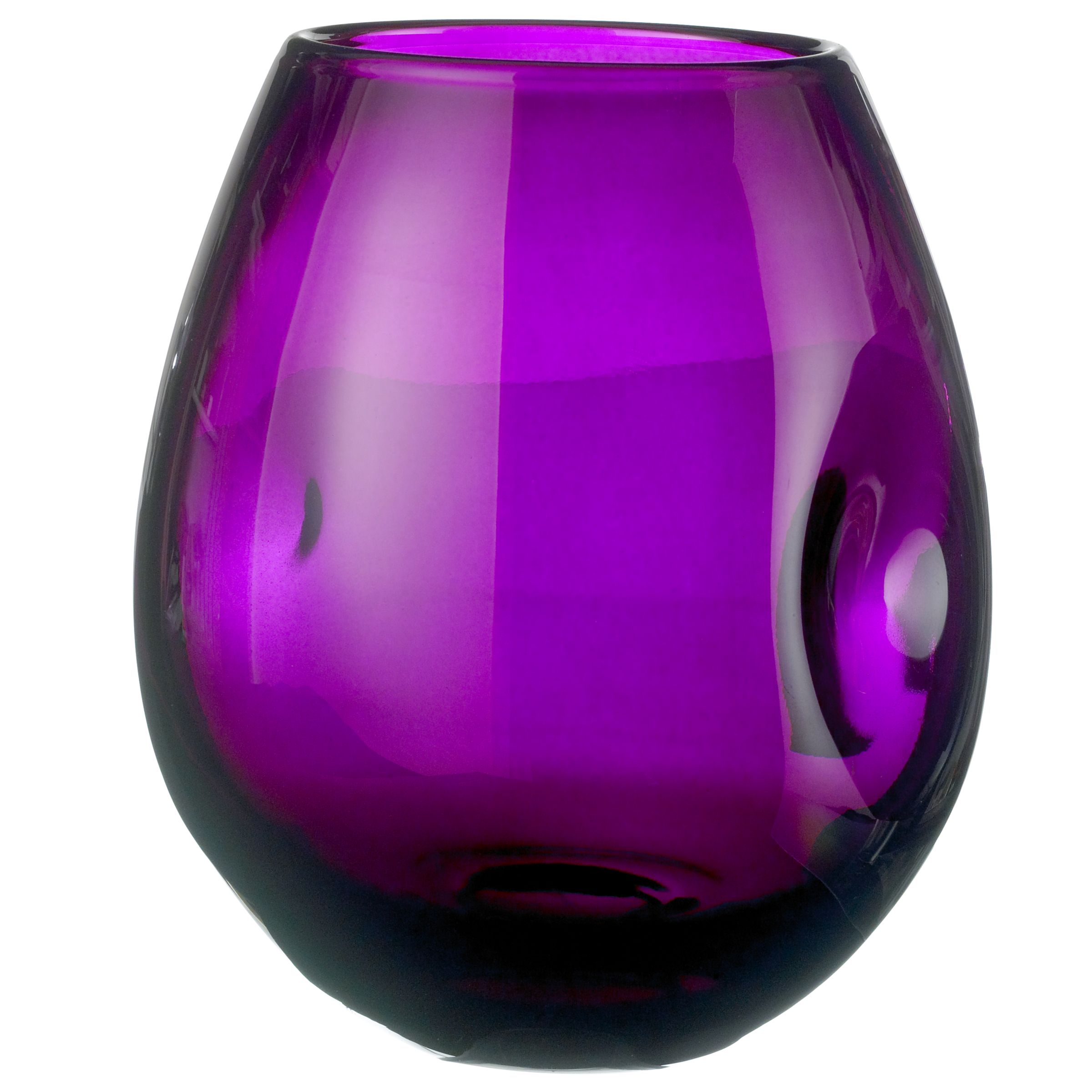 John Lewis Dimple Vase, Heather, 20cm