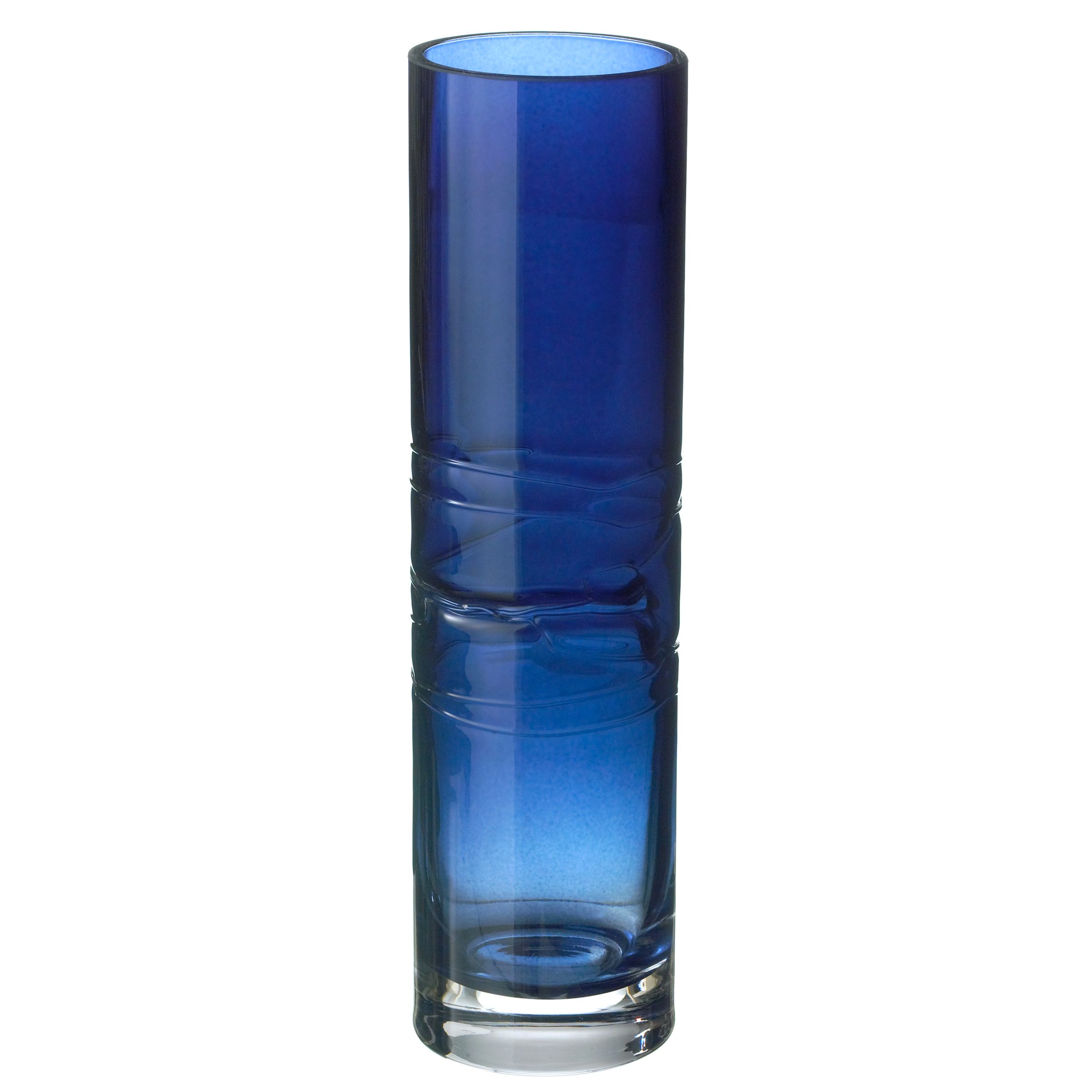 LSA Spiro Threaded Vase, Sapphire, 32cm