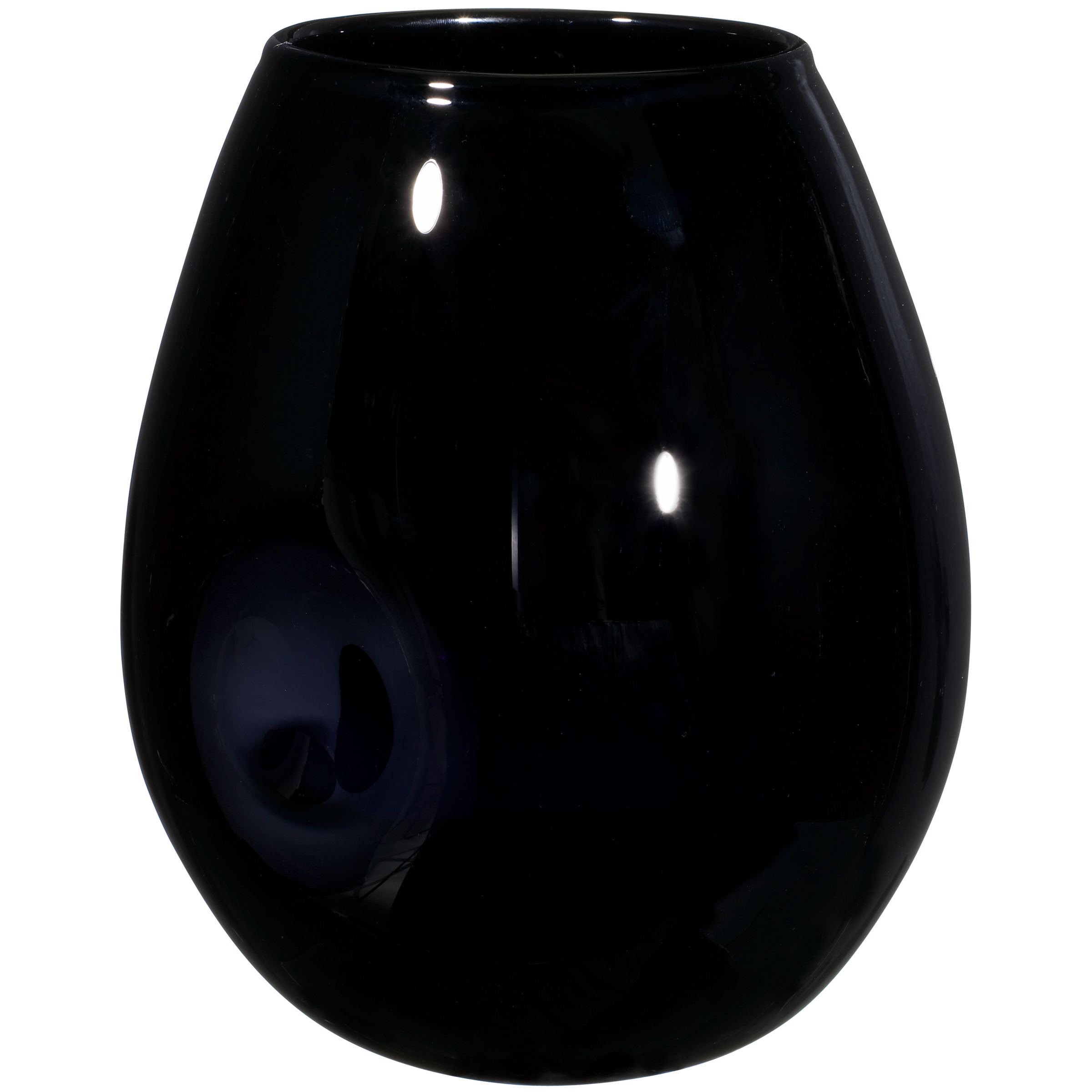 LSA Dimple Vase, Black, 15cm