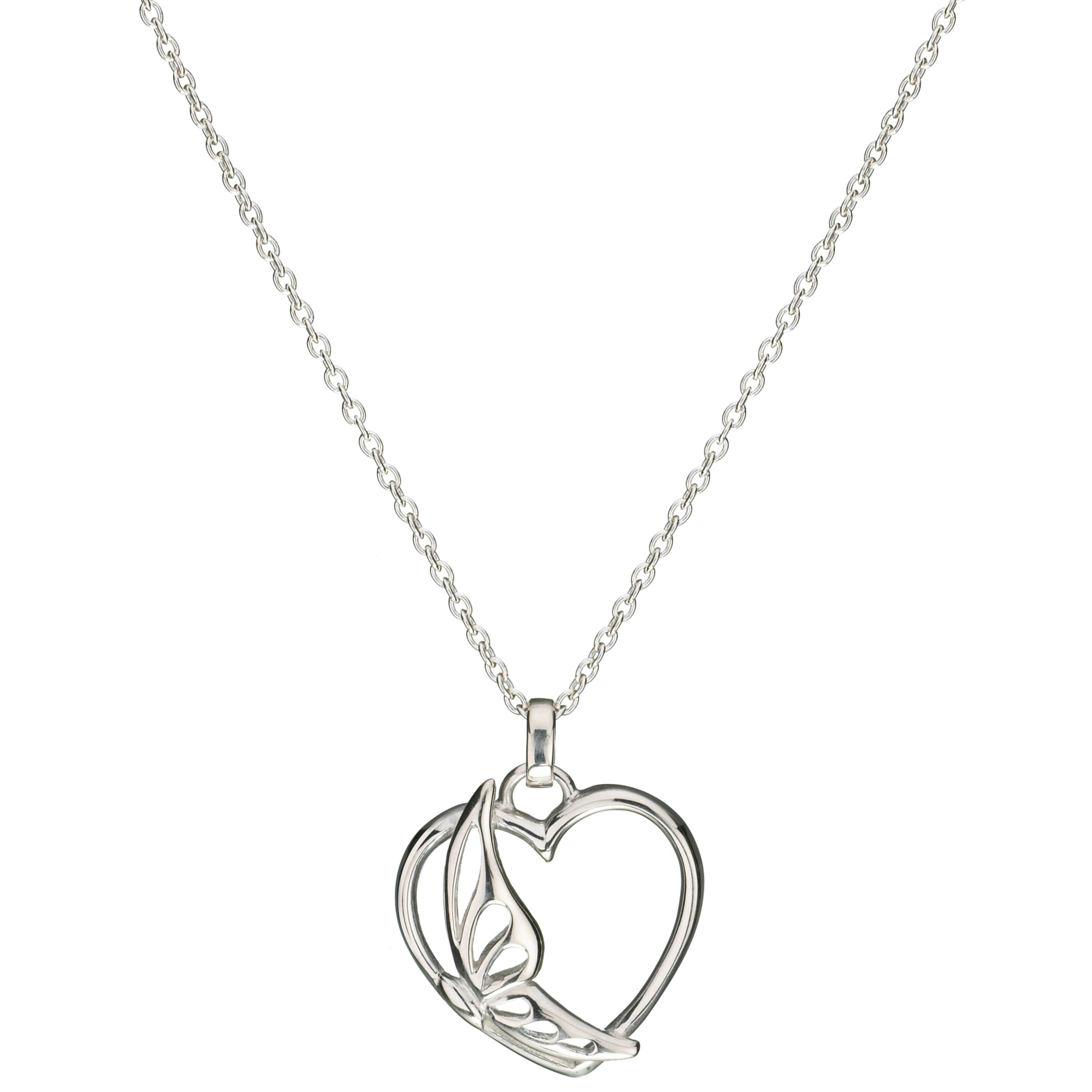 Kit Heath Butterfly & Heart Sterling Silver Necklace