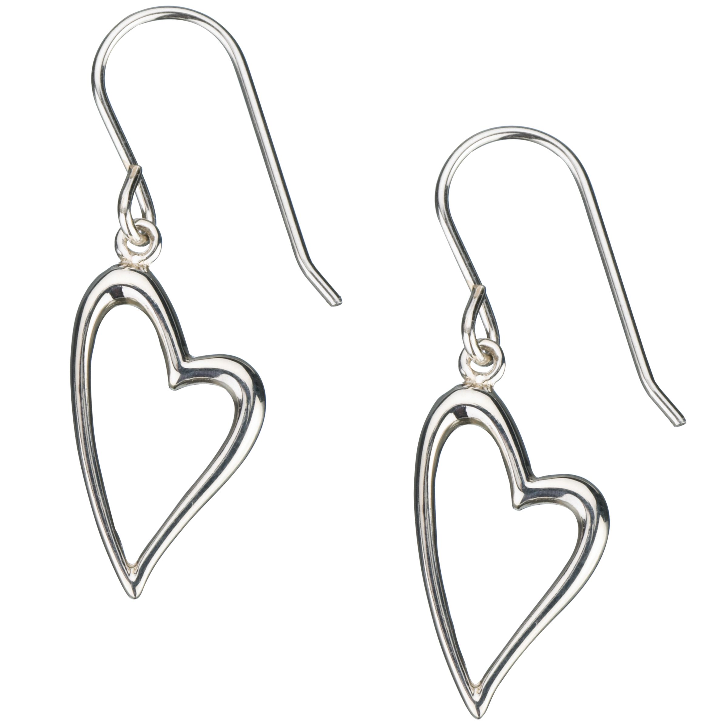 Kit Heath Open Heart Sterling Silver Earrings