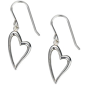 Kit Heath Open Heart Sterling Silver Earrings