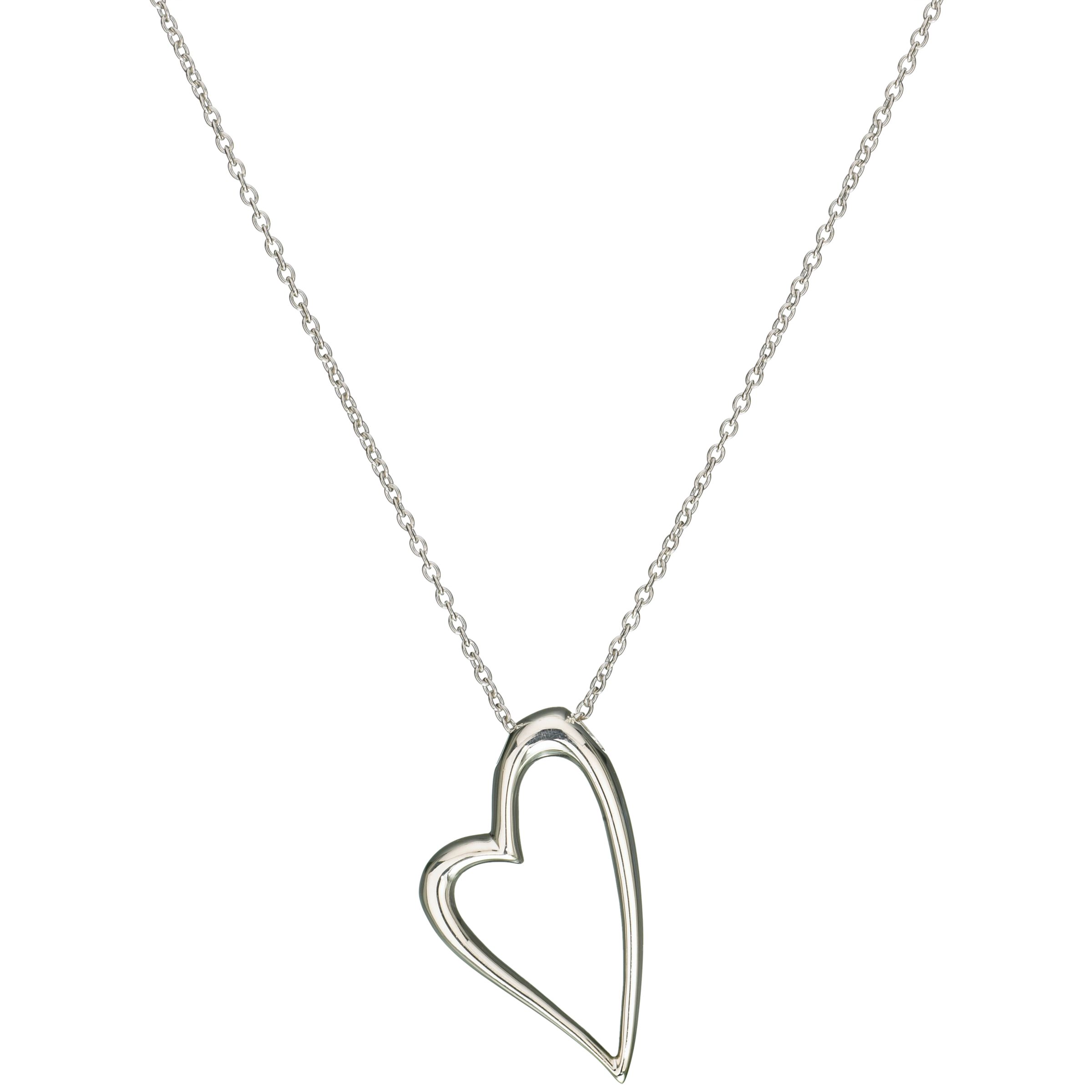 Kit Heath Open Heart Sterling Silver Necklace