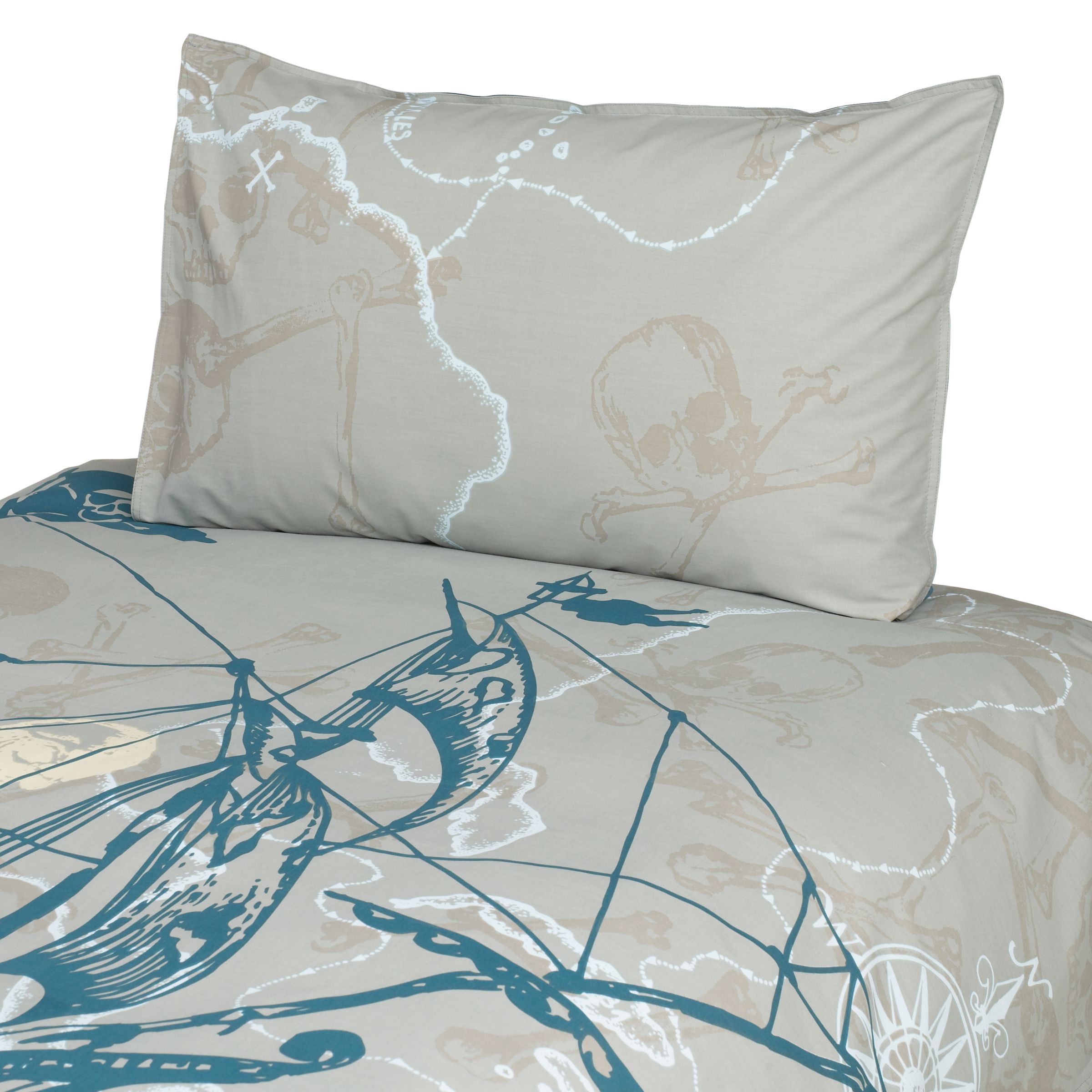 Pirate Ship Duvet Cover Set, Multi