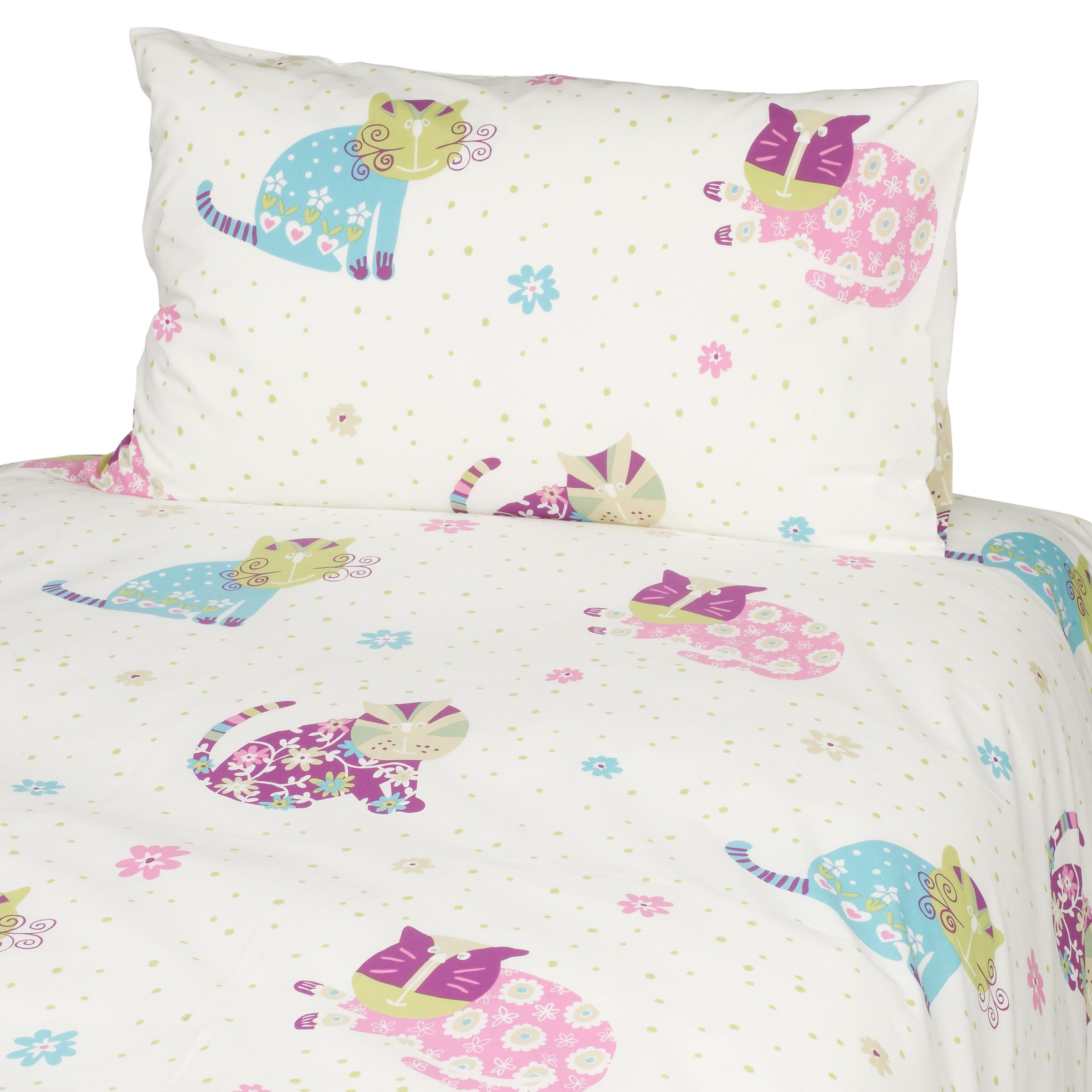 john lewis Cats Duvet Cover Set, Multi