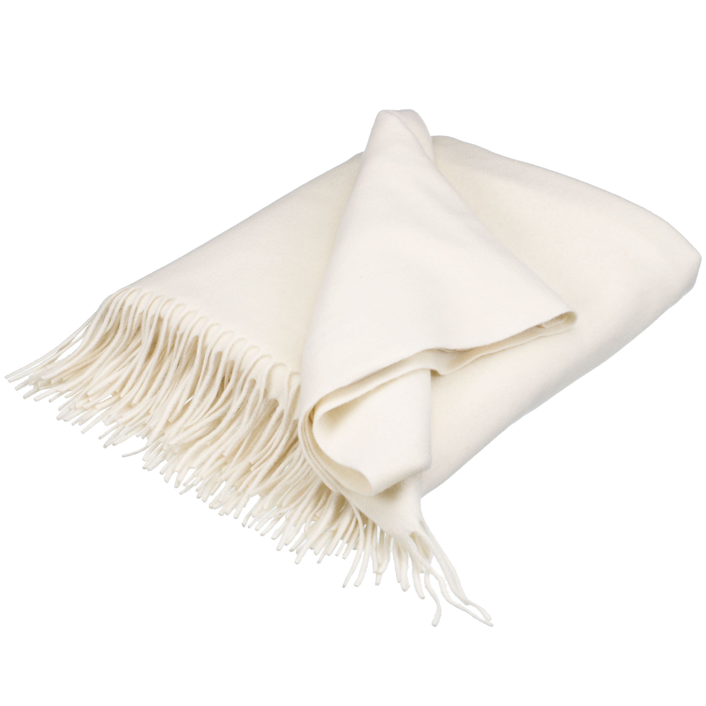 John Lewis Premium Cashmere Throw, Oyster at JohnLewis