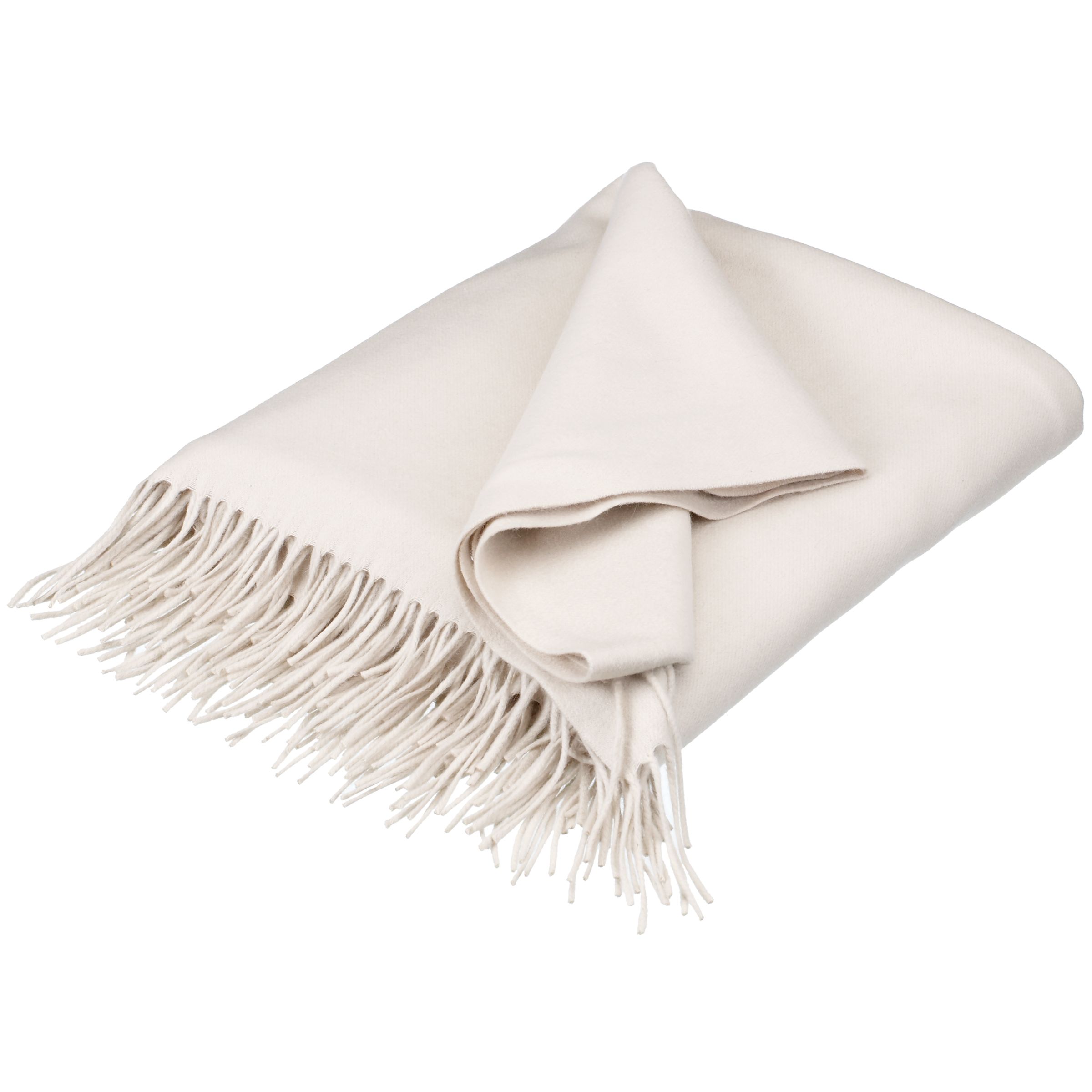 John Lewis Premium Cashmere Throw Putty