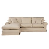 John Lewis Padstow Chaise End Sofa, Left Facing, Cream, width 278cm