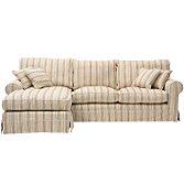 John Lewis Padstow Chaise End Sofa, Left Facing, Marcello Stripe, width 278cm