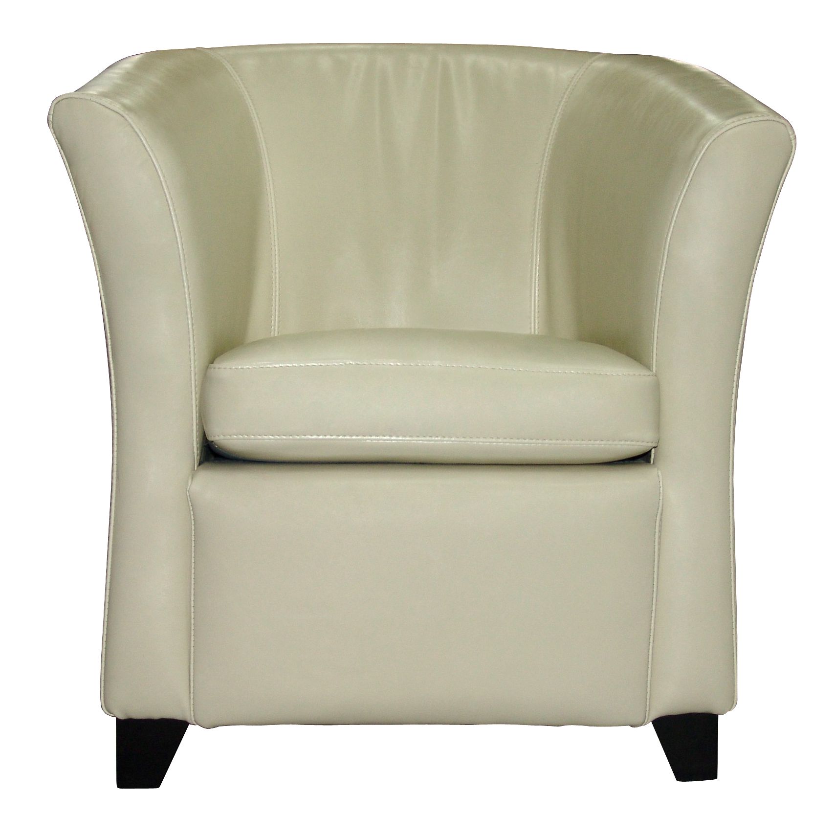 John Lewis Romeo Leather Club Chair, Ivory at John Lewis