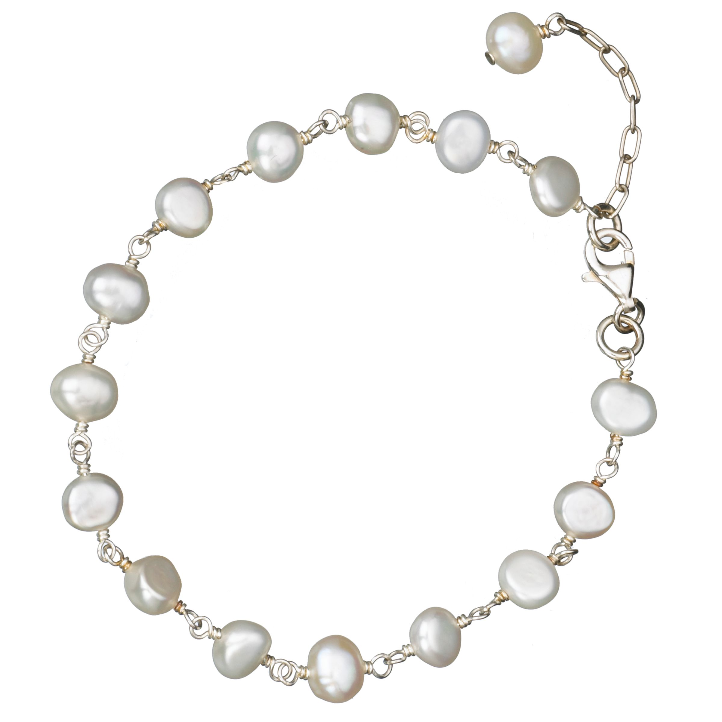 John Lewis Bridal Range Pearl &amp; Silver Bracelet