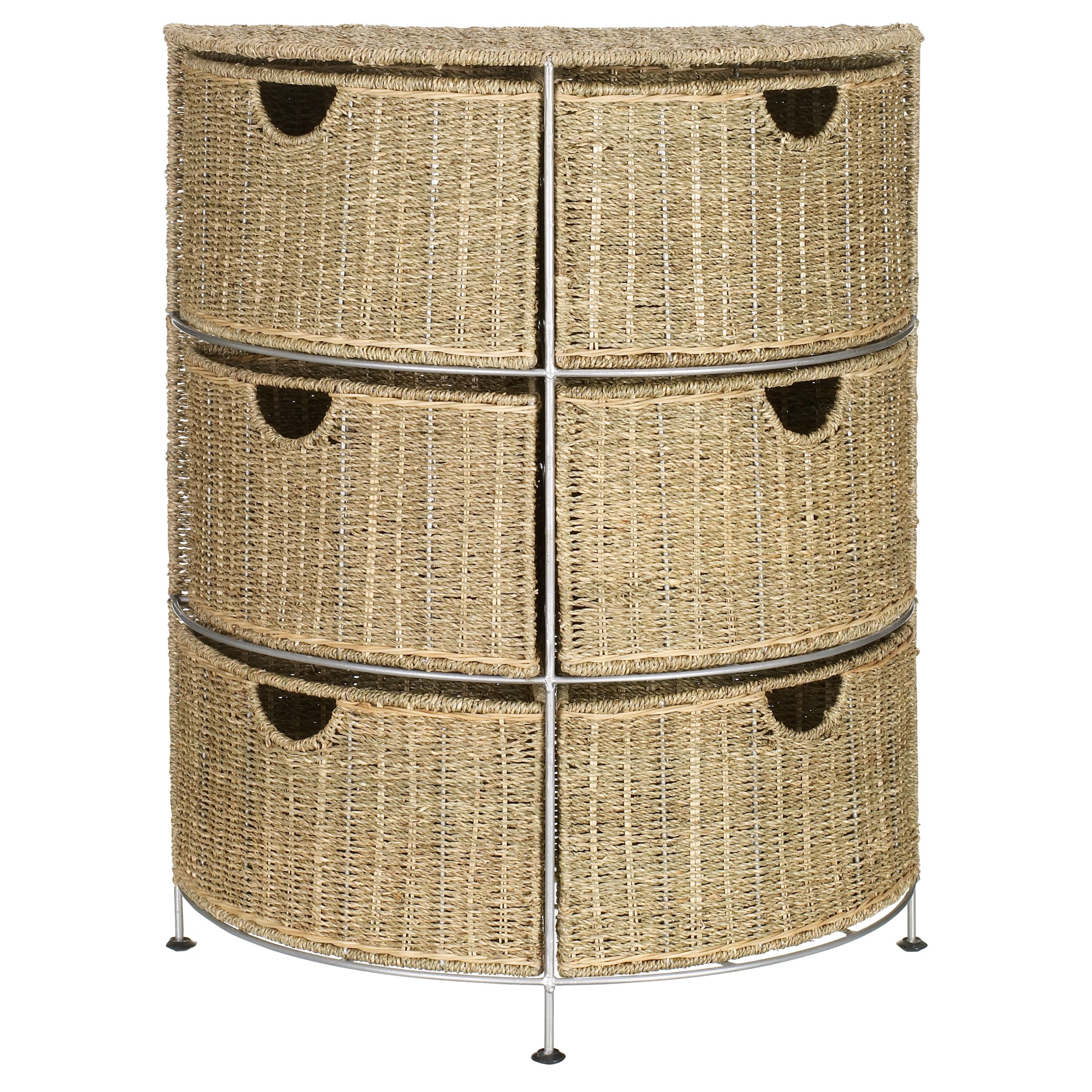 6 Drawer Semi Round Cabinet