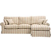 John Lewis Padstow Chaise End Sofa, Right Facing, Marcello Stripe, width 278cm