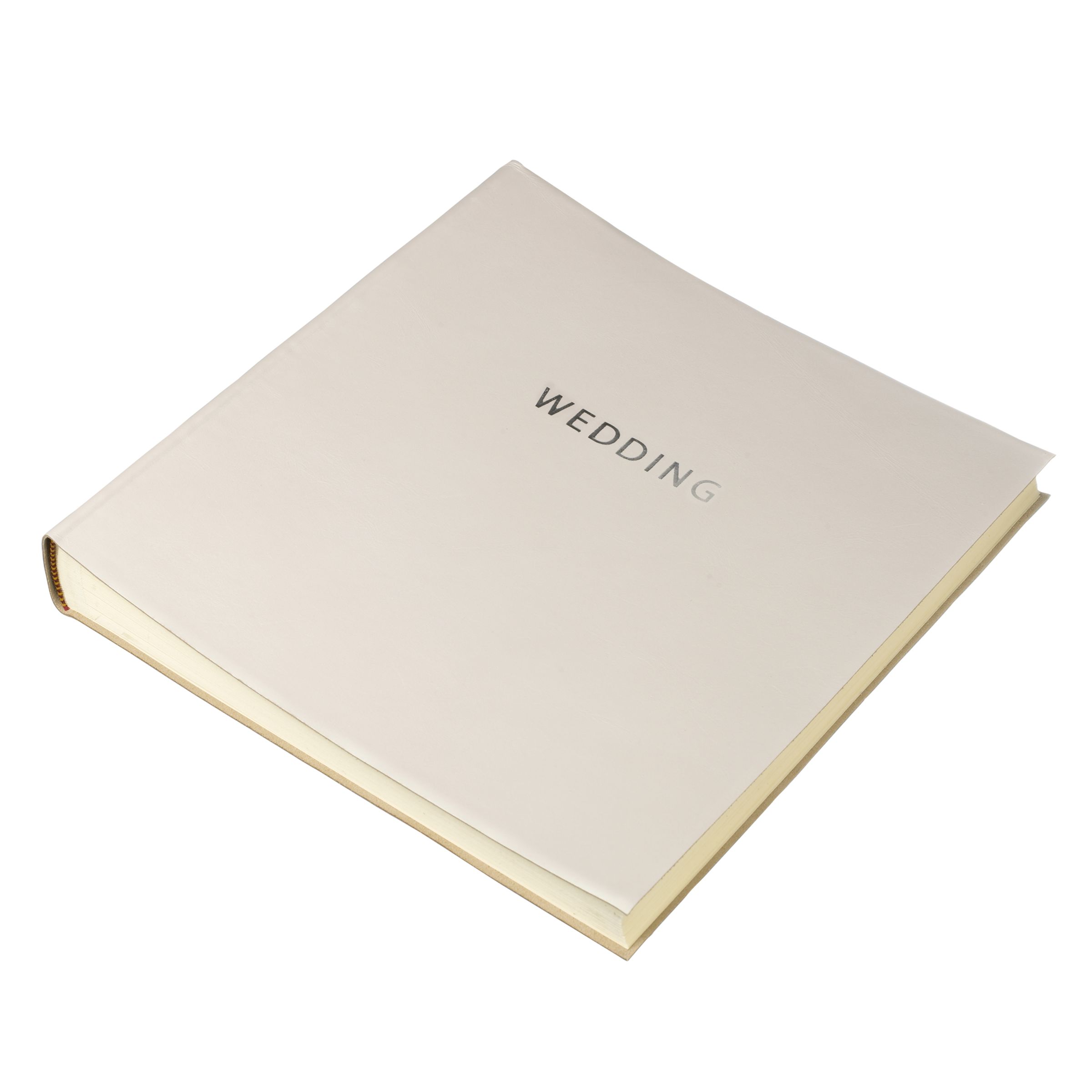 White Leather Wedding Album