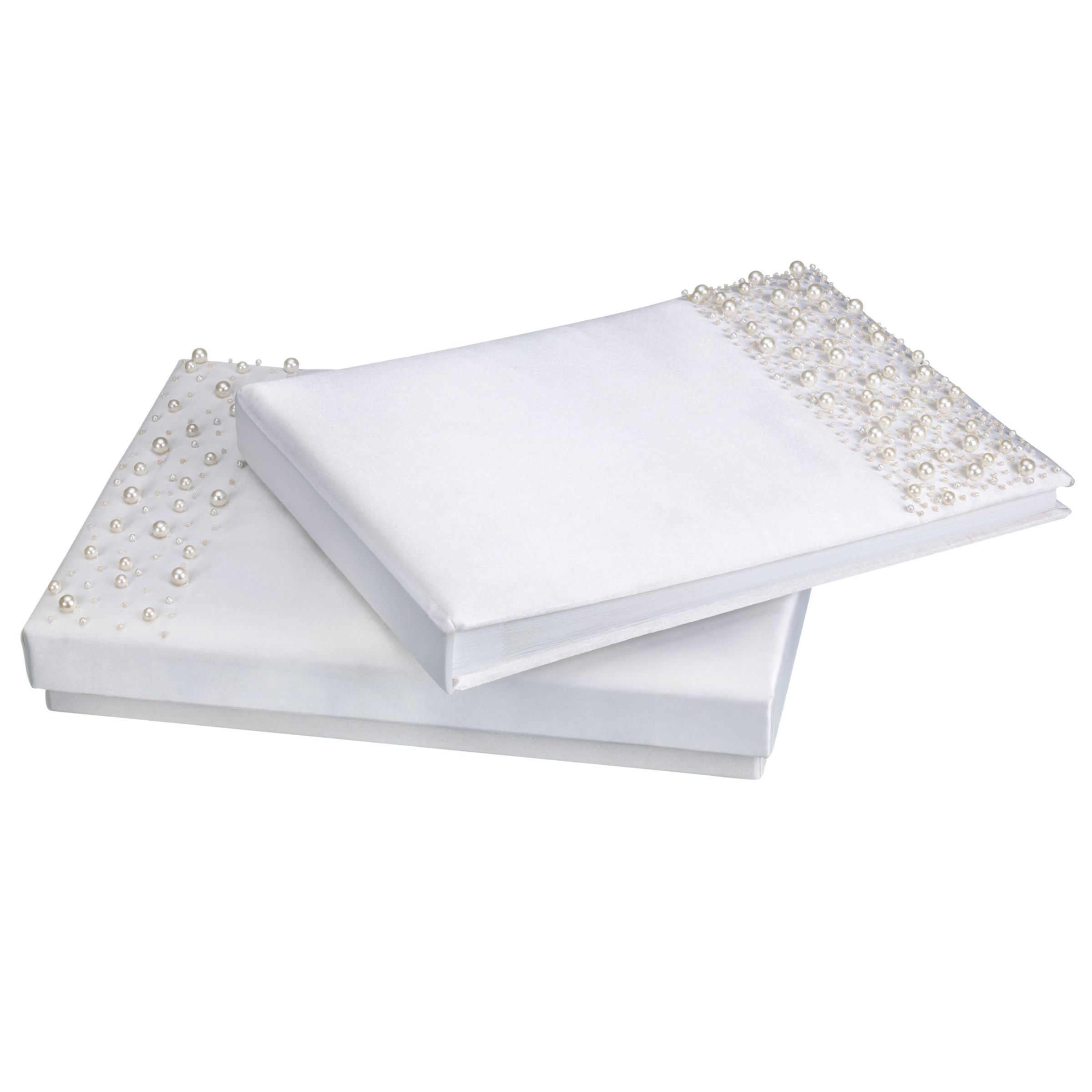 White Pearl Beaded Traditional Photo Album Small