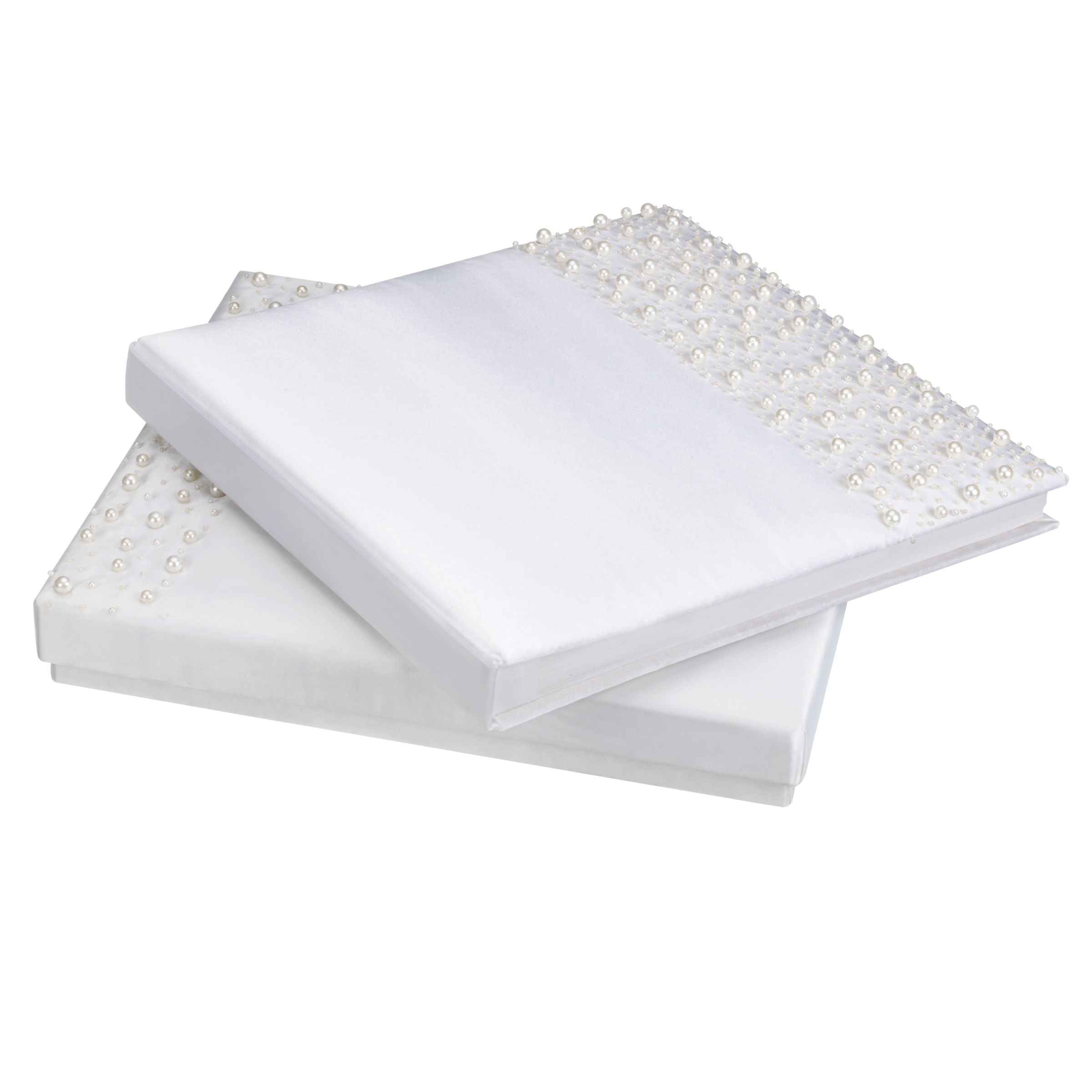 White Pearl Beaded Traditional Photo Album, Large