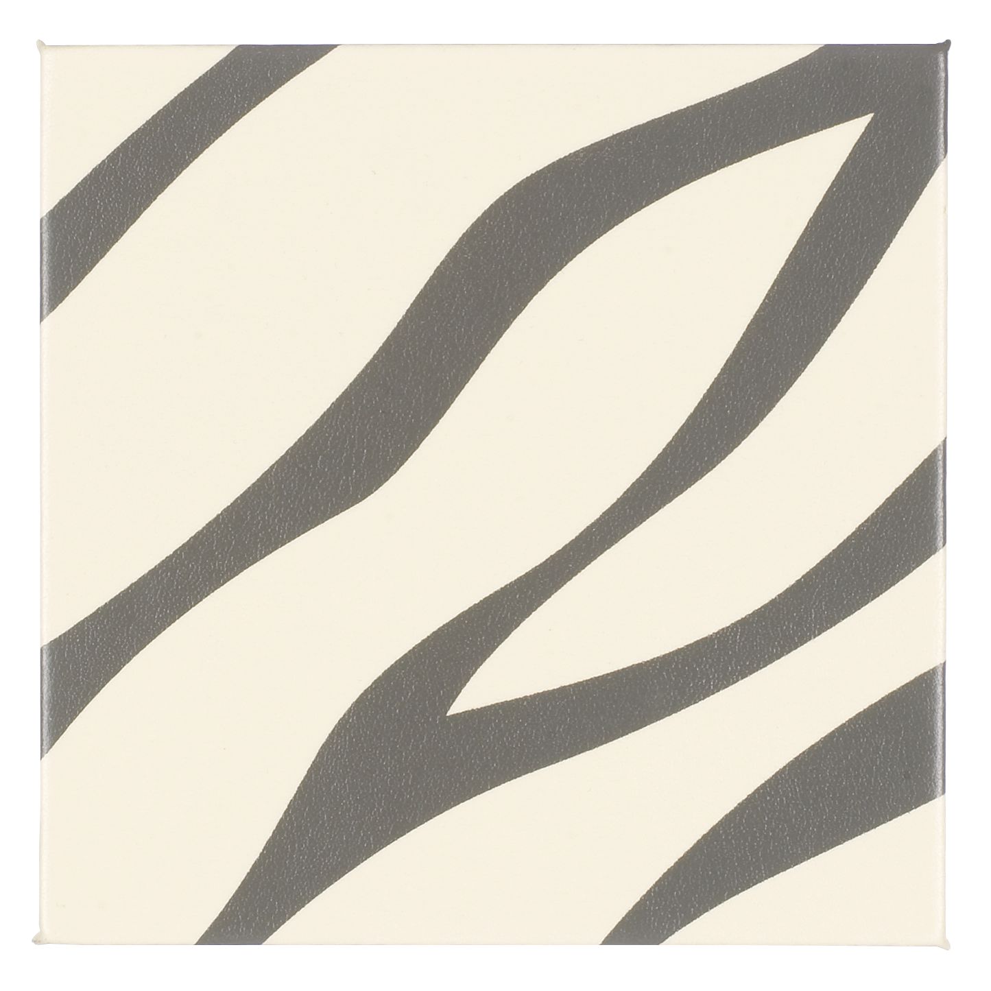 Zebra Print Coasters, Cream / Grey, Set of 4