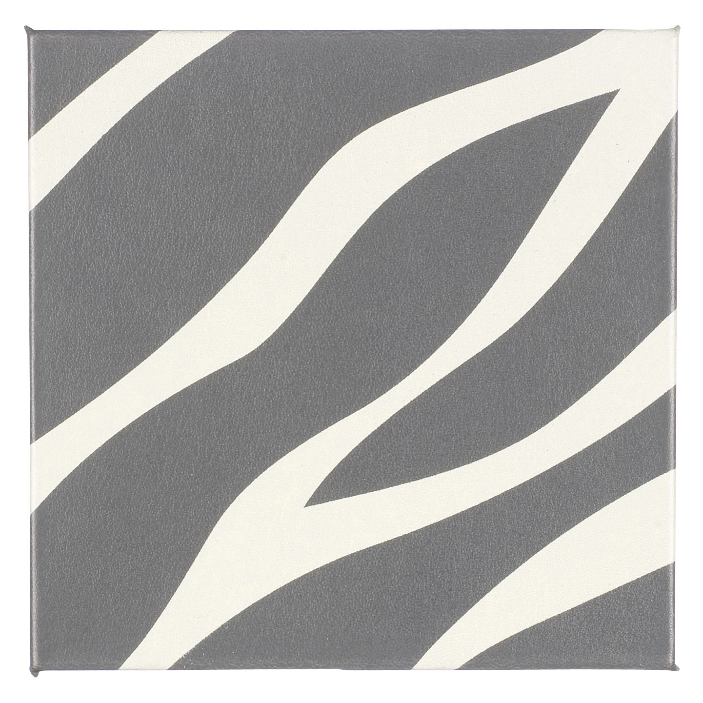 Zebra Print Coasters, Grey / Cream, Set of 4