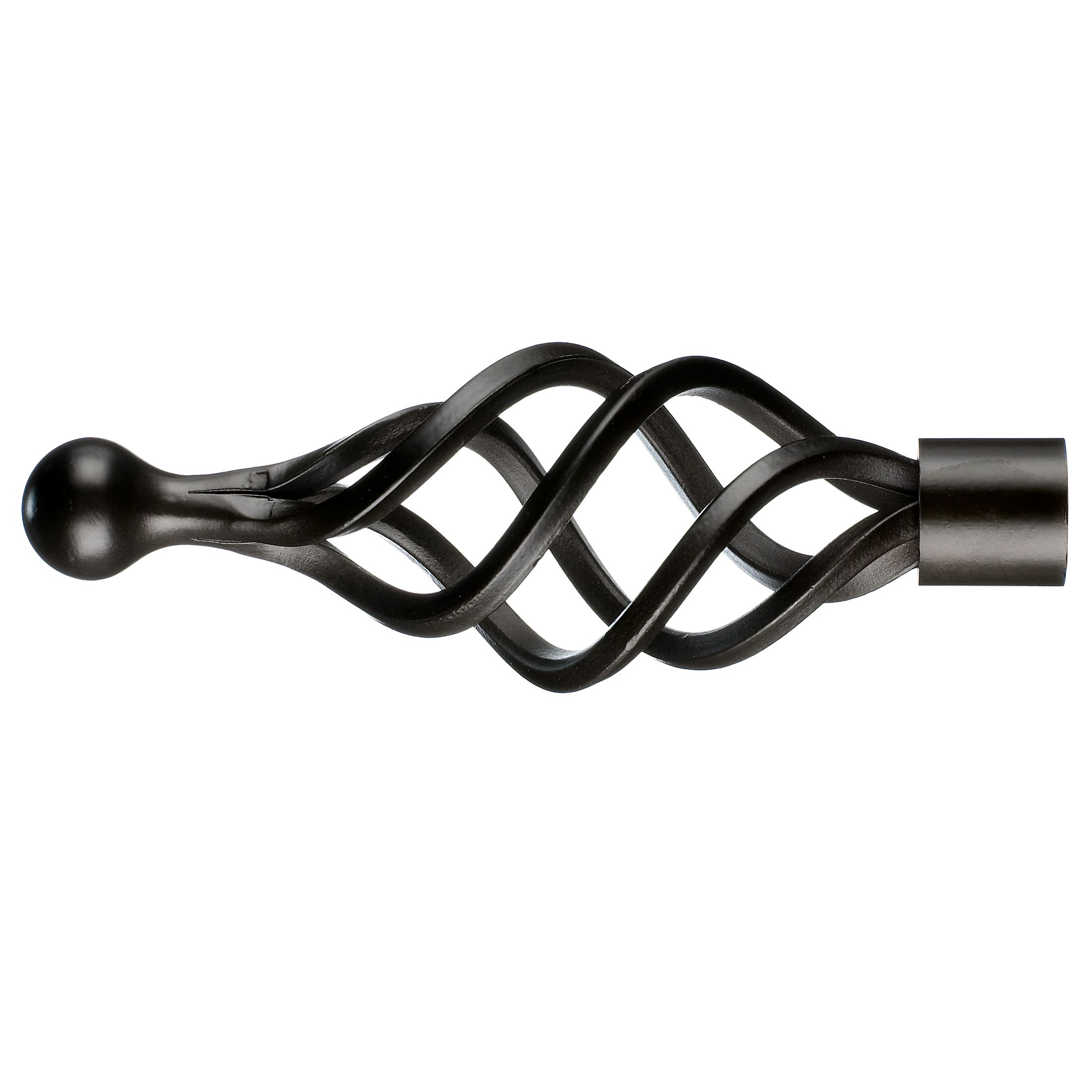 John Lewis Waxed Steel Cage Finial, 19mm