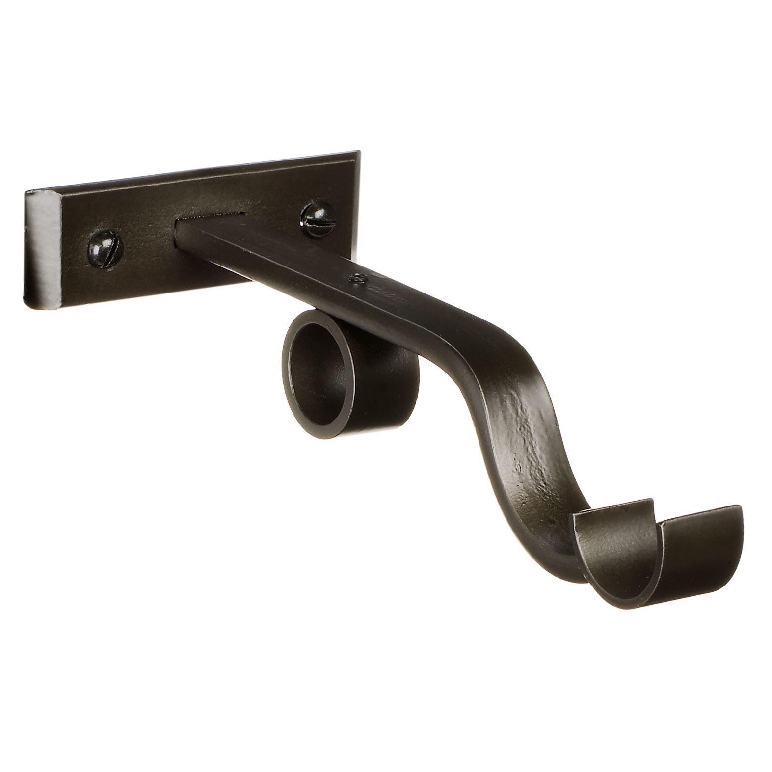 John Lewis Waxed Steel Double Passing Bracket, 19mm