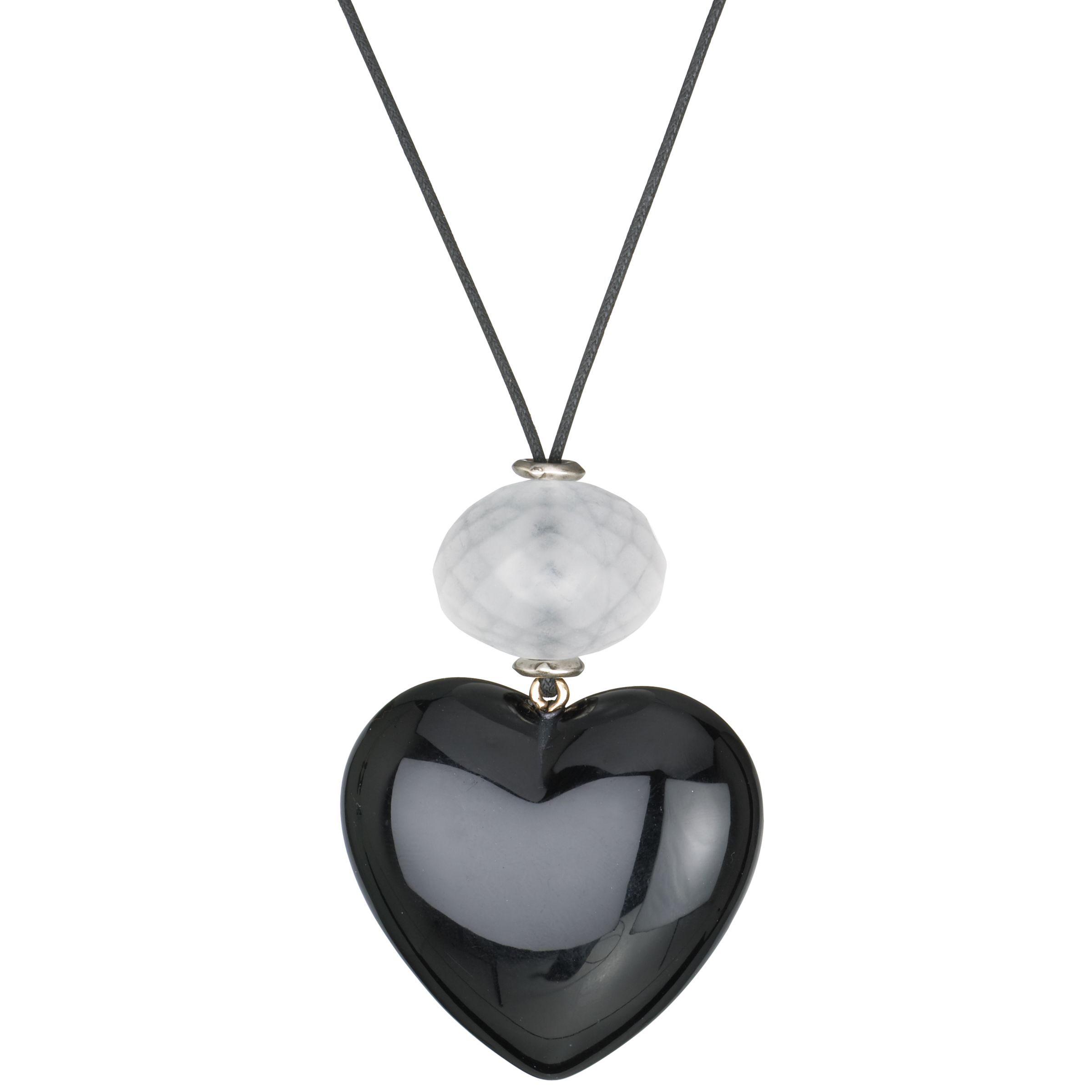 Angie Gooderham Heart Pendant Necklace, Black